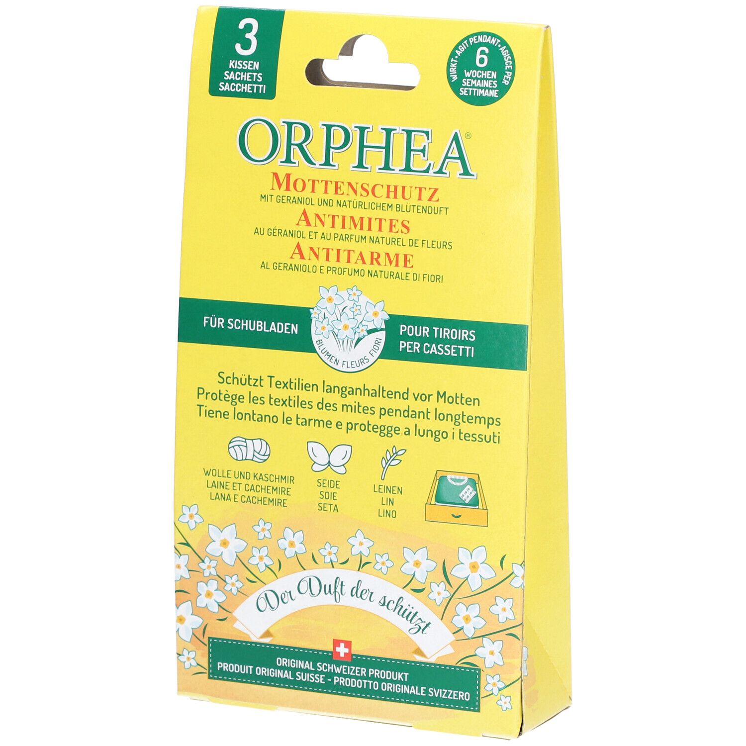 Orphea Antimites pour tiroirs Géraniol et fleurs