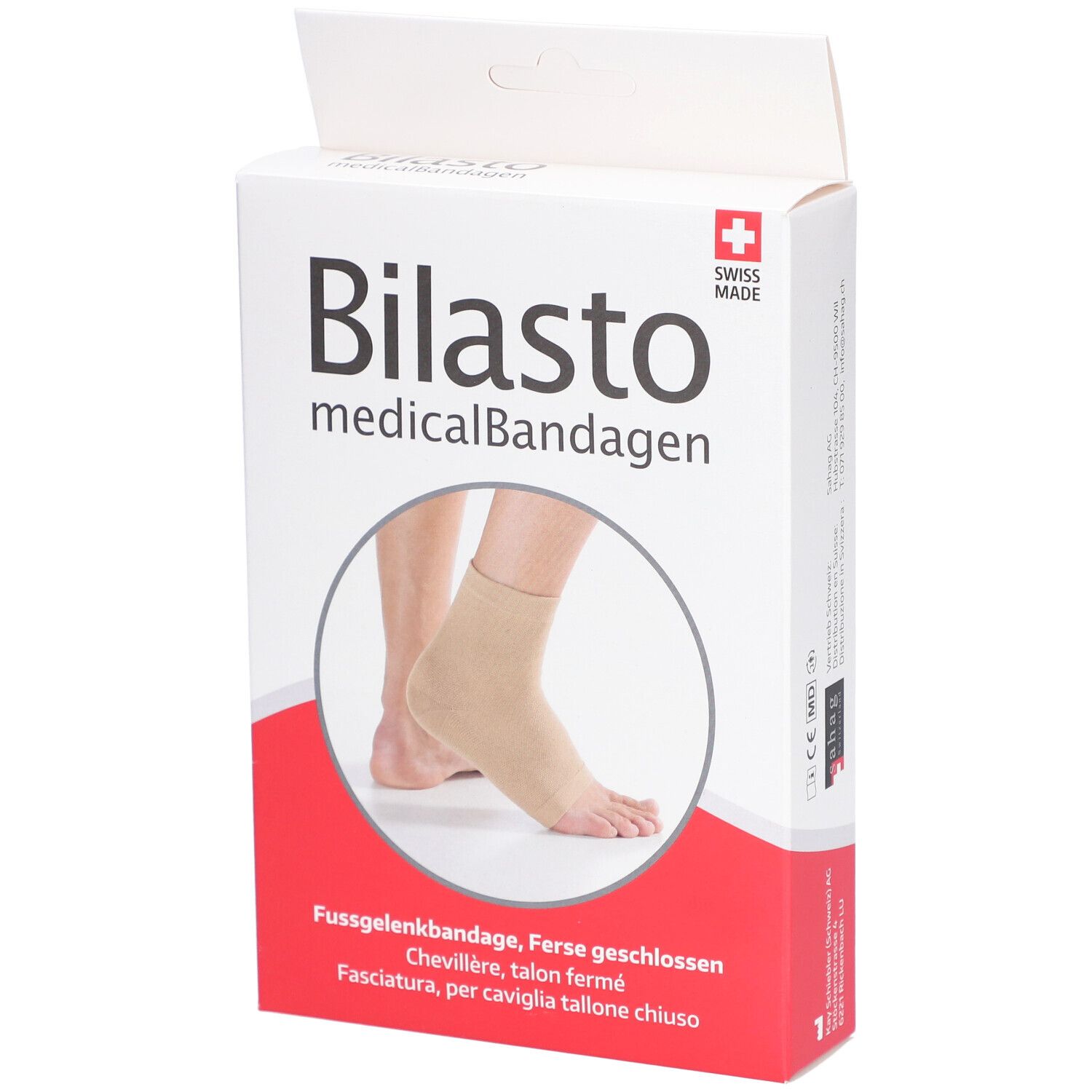 Bilasto Bandage pour cheville S talon fermé beige