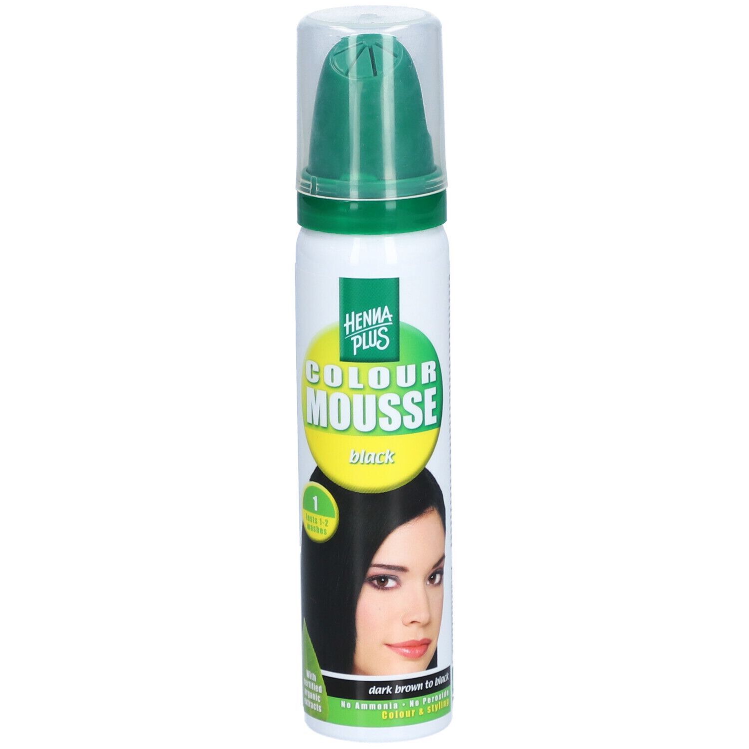 Henna Plus Colour Mousse Noir 1