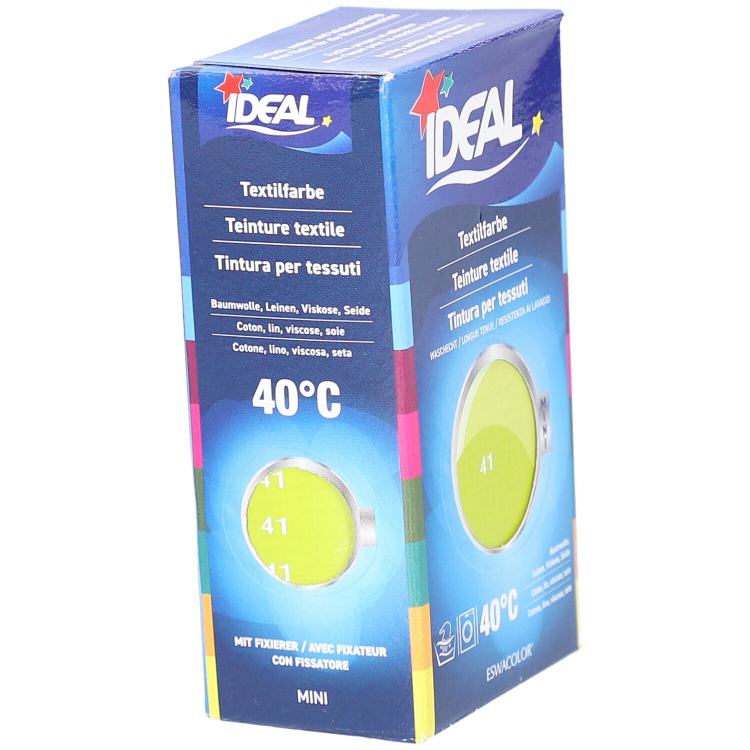 Ideal® Mini Textilfarbe No41 Limettengrün für Baumwolle, Leinen, Viskose & Seide view 2