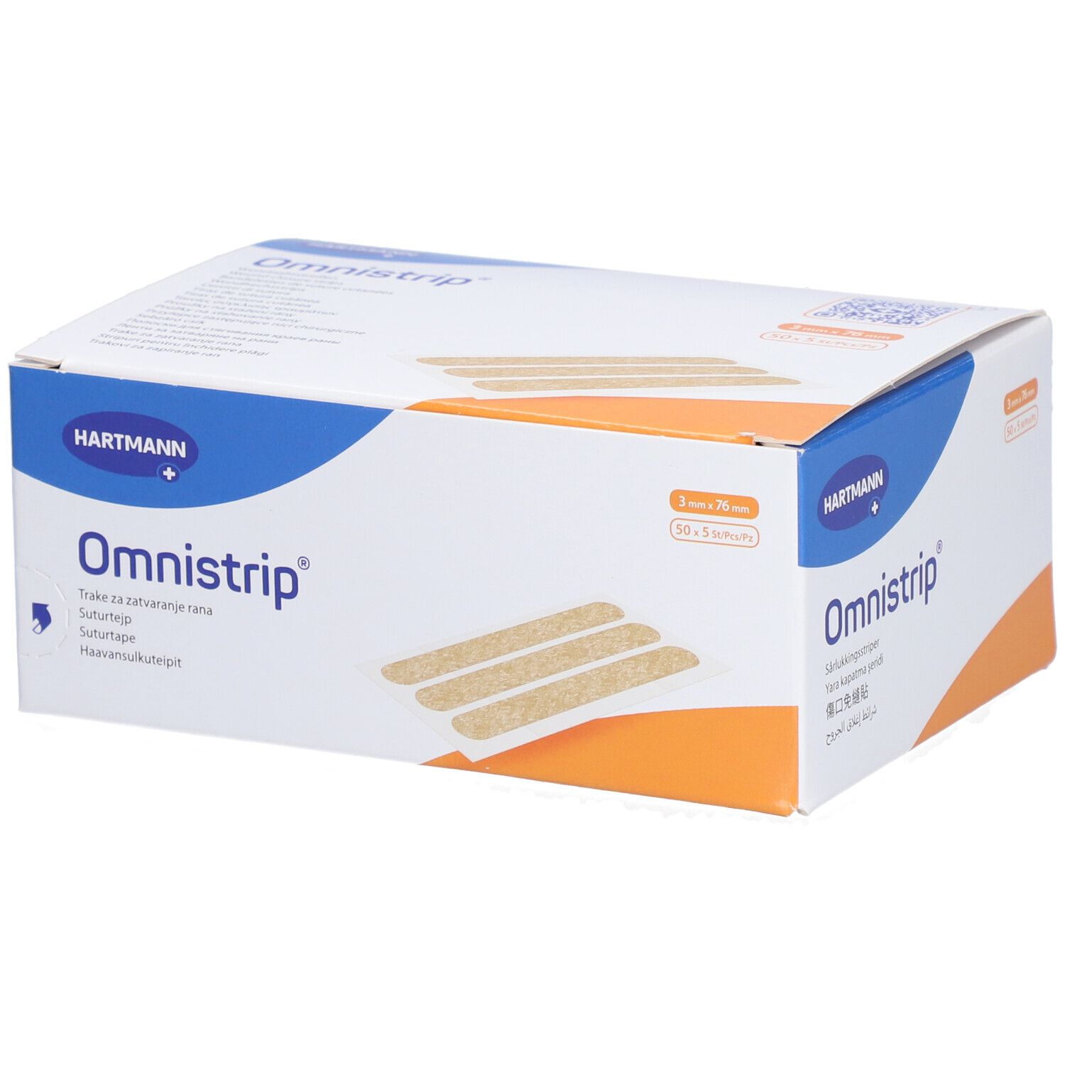 Hartmann Omnistrip® Selbstklebendes Hautnahtmaterial 3 x 76 mm