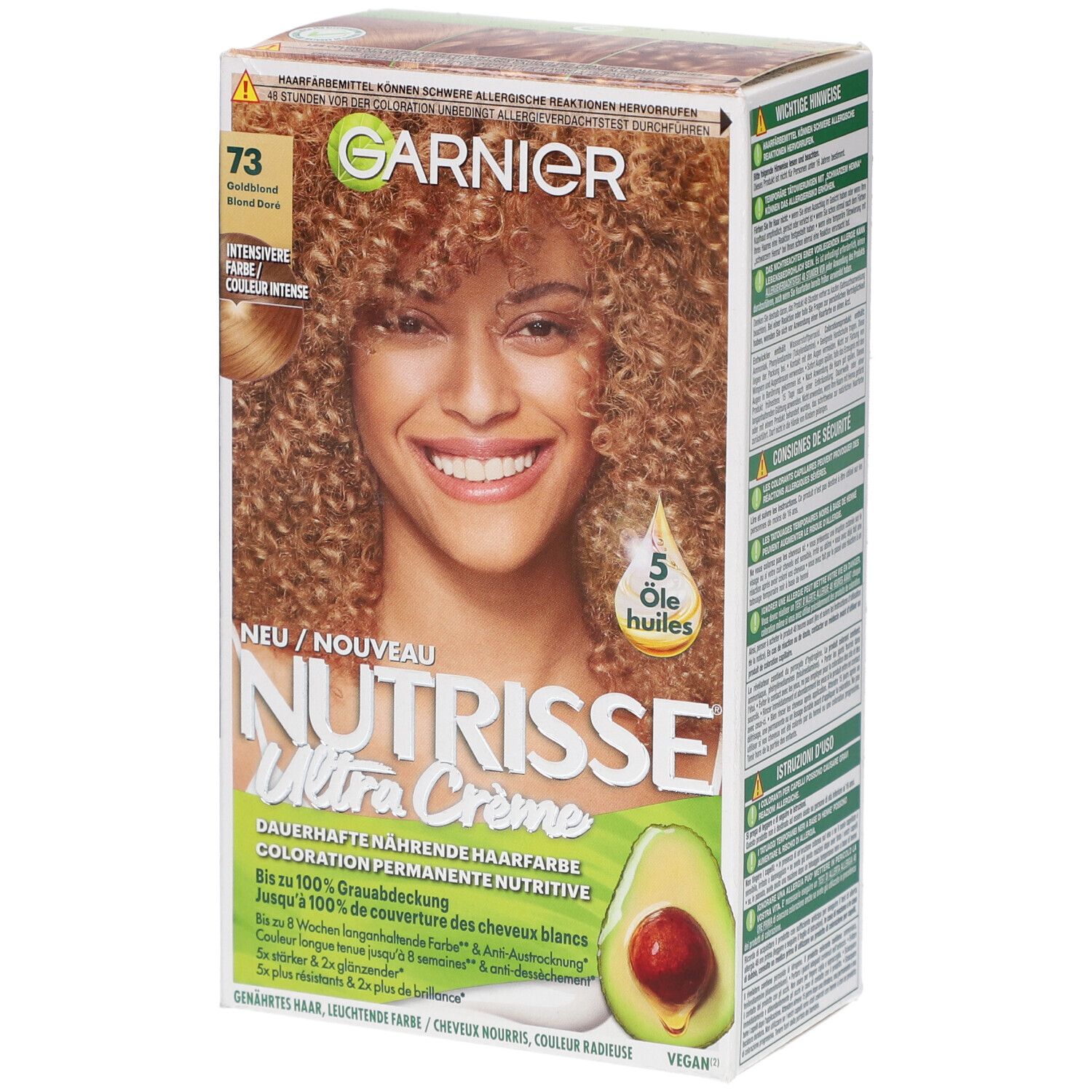 Garnier Nutrisse Crème Permanente nährende Coloration 73 Goldblond