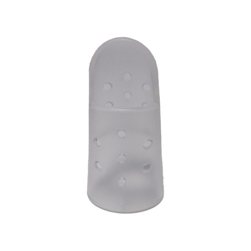 Attelle cylindrique transparente avec trous. Matière plastique. Taille 6.