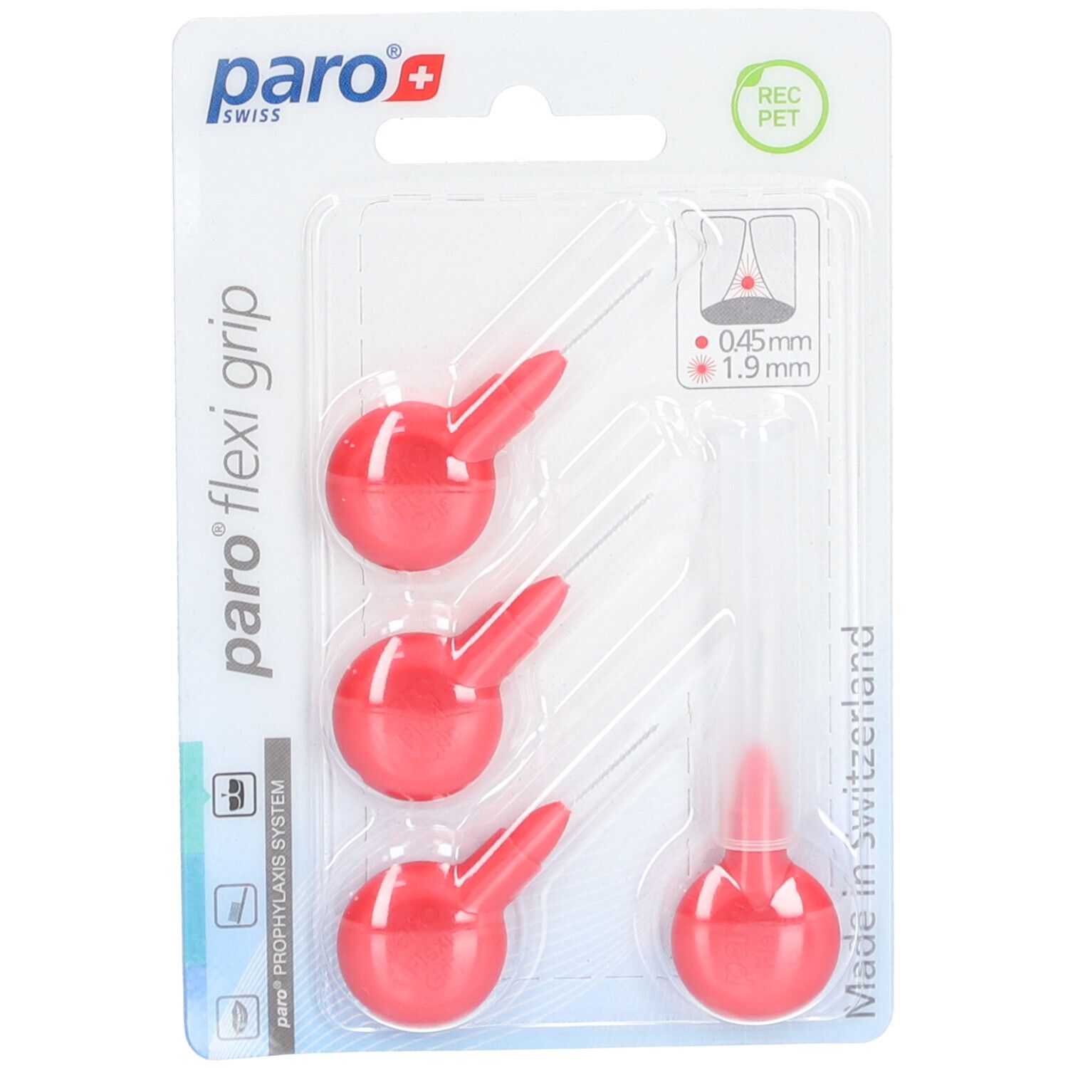 Paro Flexi Grip 1.9mm xxx-fine rot zylindr 4 Stk St Bürste