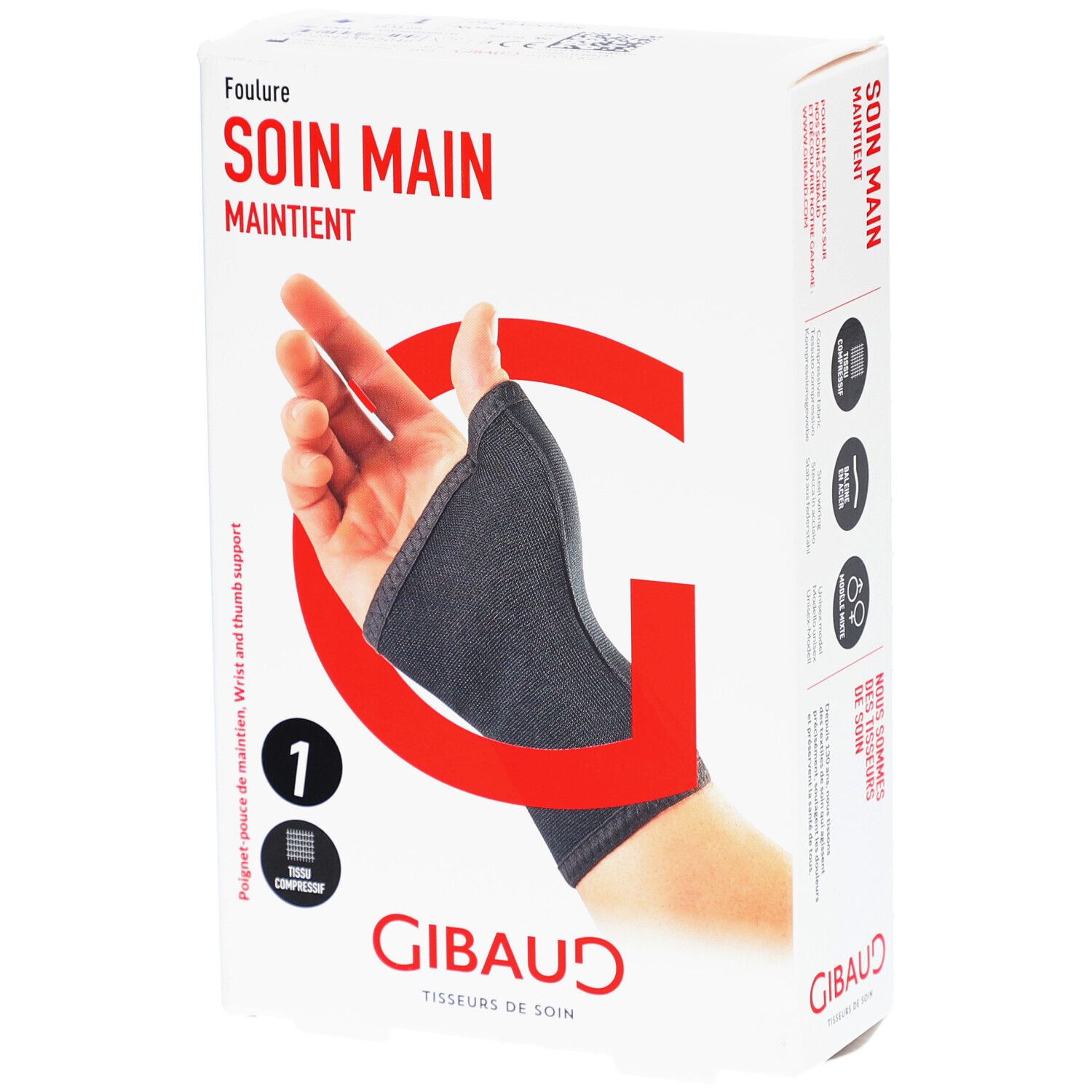 Gibaud Soin Main - Poignet Pouce - taille 1 (14 - 15 cm)
