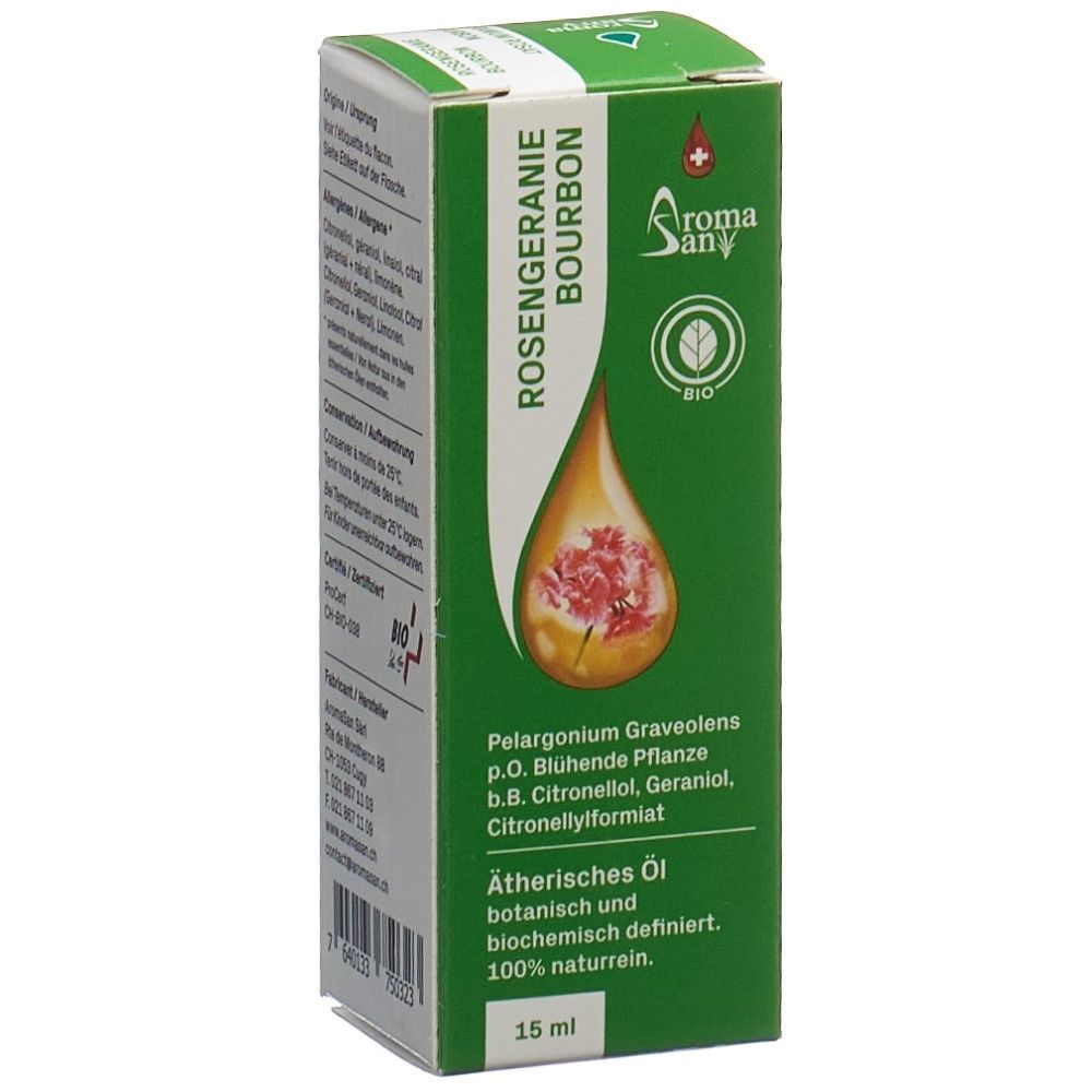 Aromasan Rosengeranie Äth/Öl Schachtel Bio 15 ml Ätherisches Öl