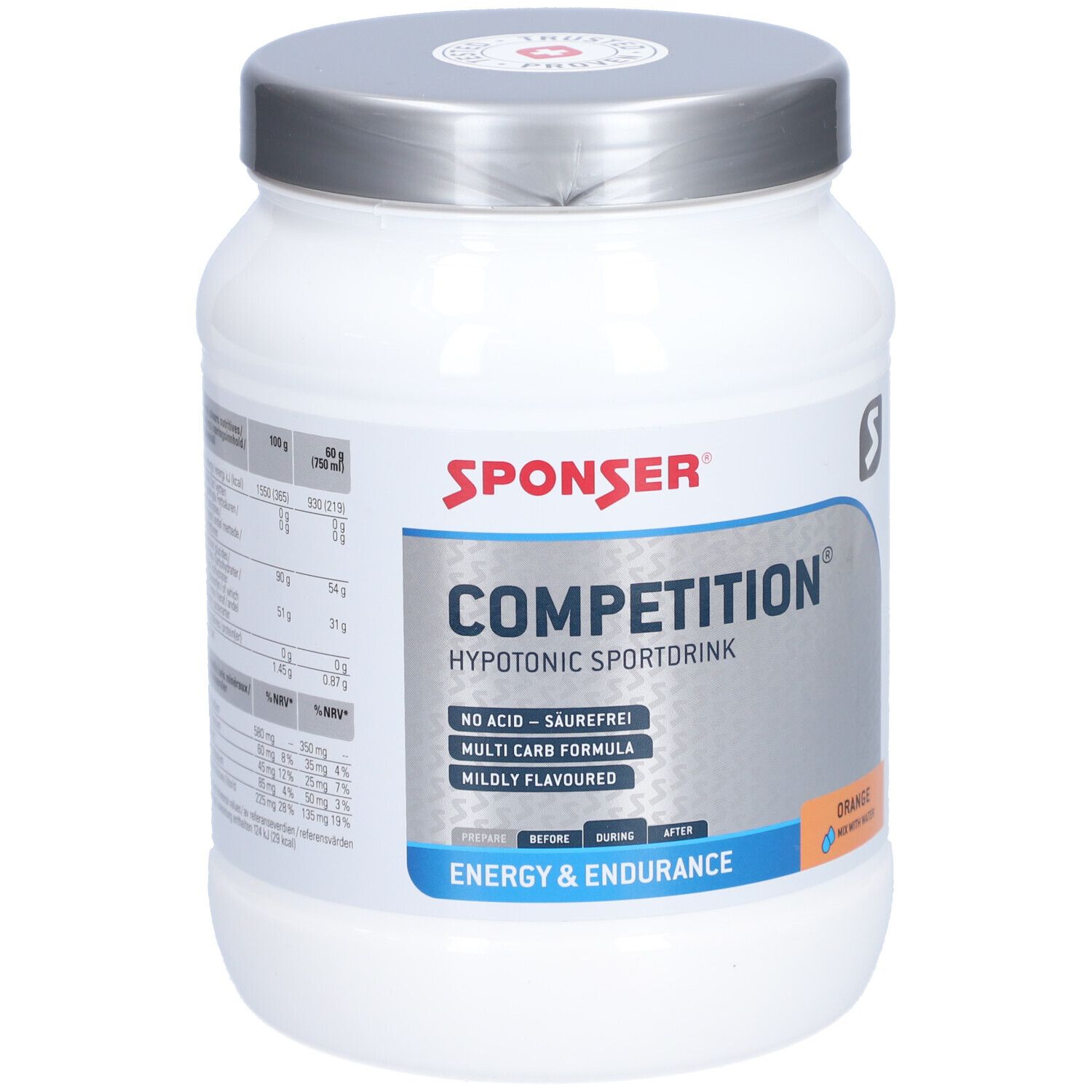 Sponser Energy Competition Plv Orange Ds 1000 g