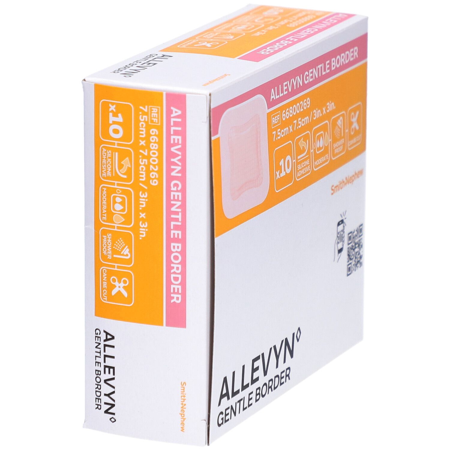 Allevyn Gentle Border medicazione in schiuma 7.5x7.5cm 10 pezzi
