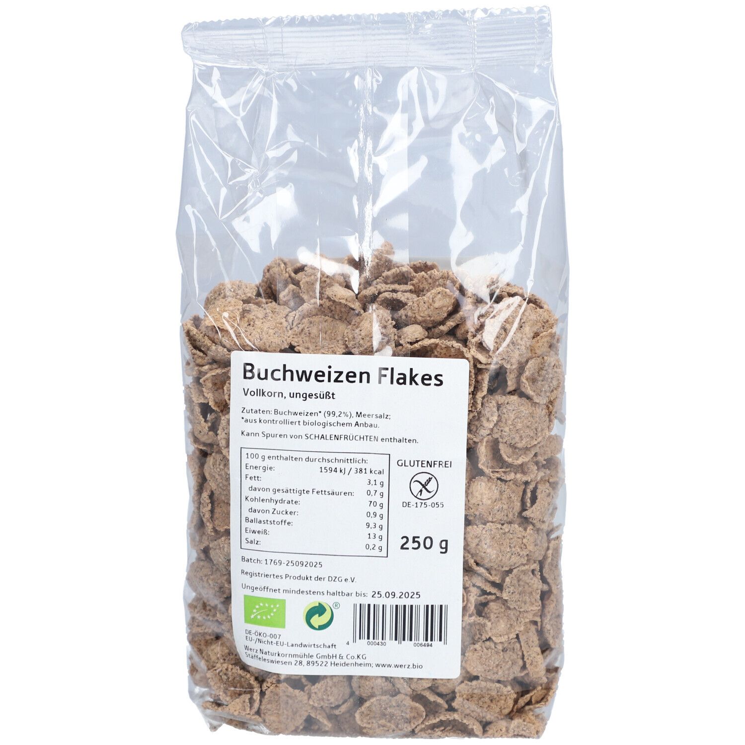 WERZ Bio Buchweizenflocken, glutenfrei