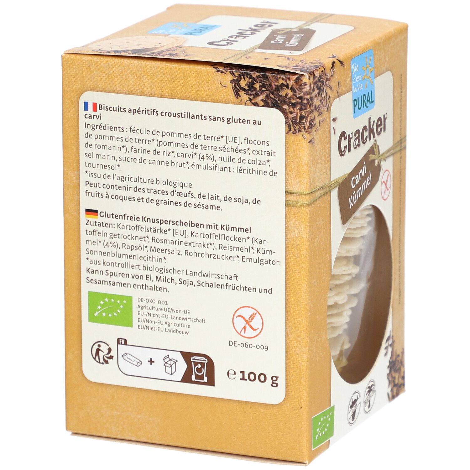 Pural Cräcker Kümmel glutenfrei 100 g