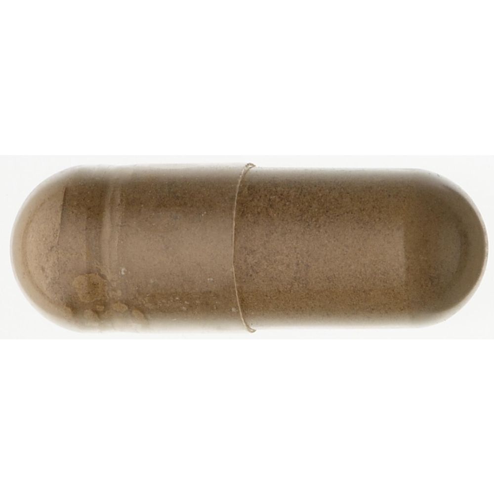 Einzelne braune Kapsel. Enthält Grüntee-Extrakt, EGCG, Vitamin C und E.