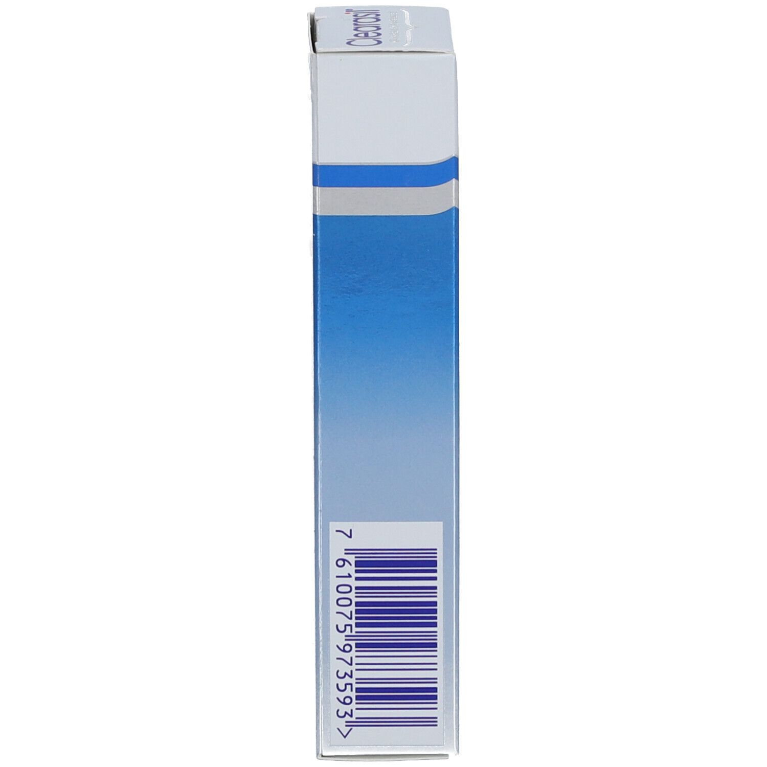 Seite der Verpackung von CLEARASIL® Creme. Enthält Barcode und Produktinformationen.