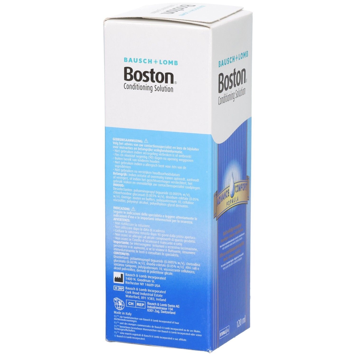 Bausch + Lomb Boston Conditioning Solution Verpackung, 120ml.