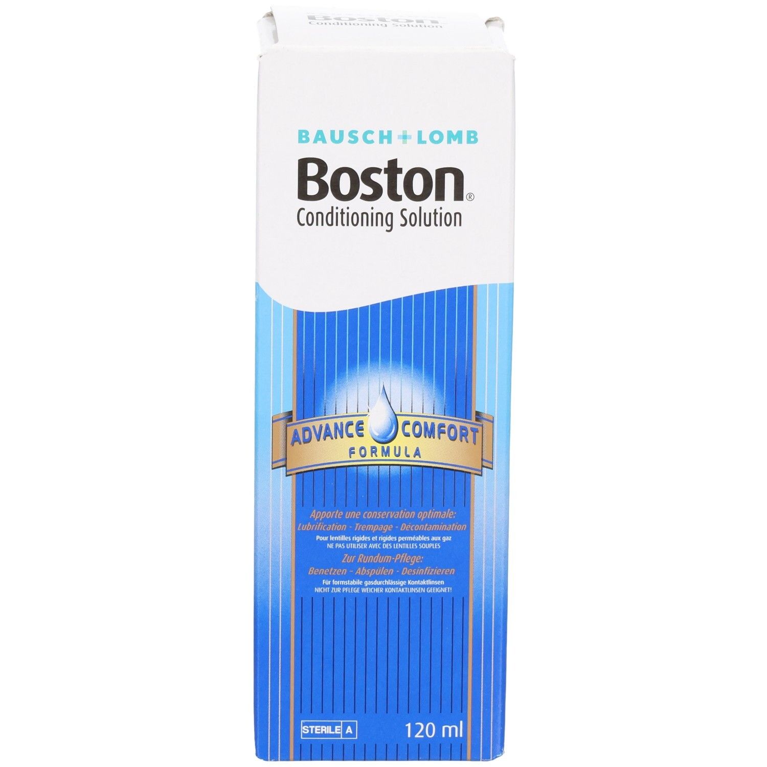 Bausch + Lomb Boston Conditioning Solution, 120 ml. Advance Comfort Formula.