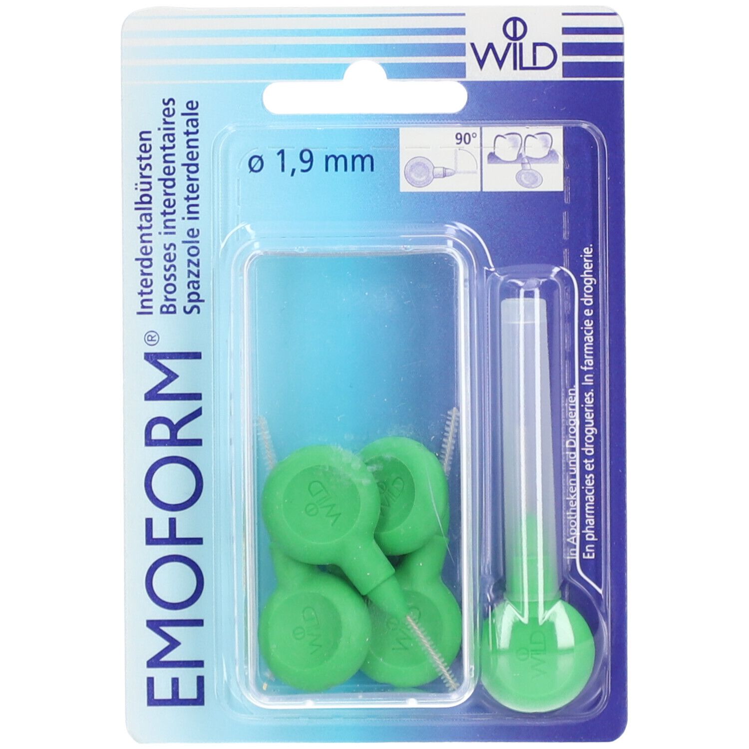 Emoform Brossettes interdentaires 1,9 mm - Vert clair