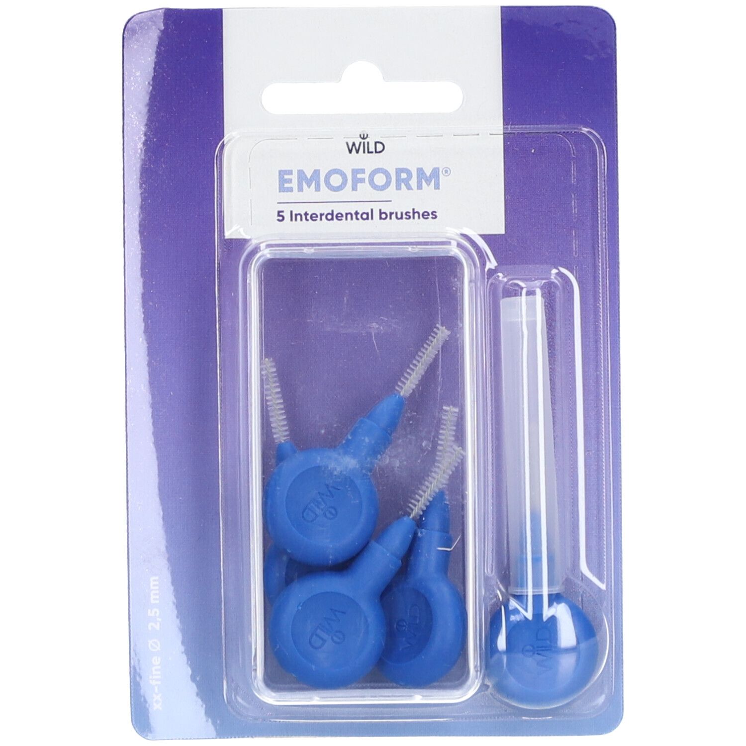 Emoform Brossettes interdentaires 2,5 mm - Bleu foncé