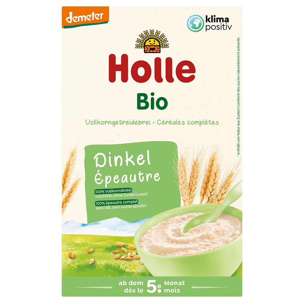 Holle Bio Vollkorngetreidebrei Dinkel ab dem 5. Monat