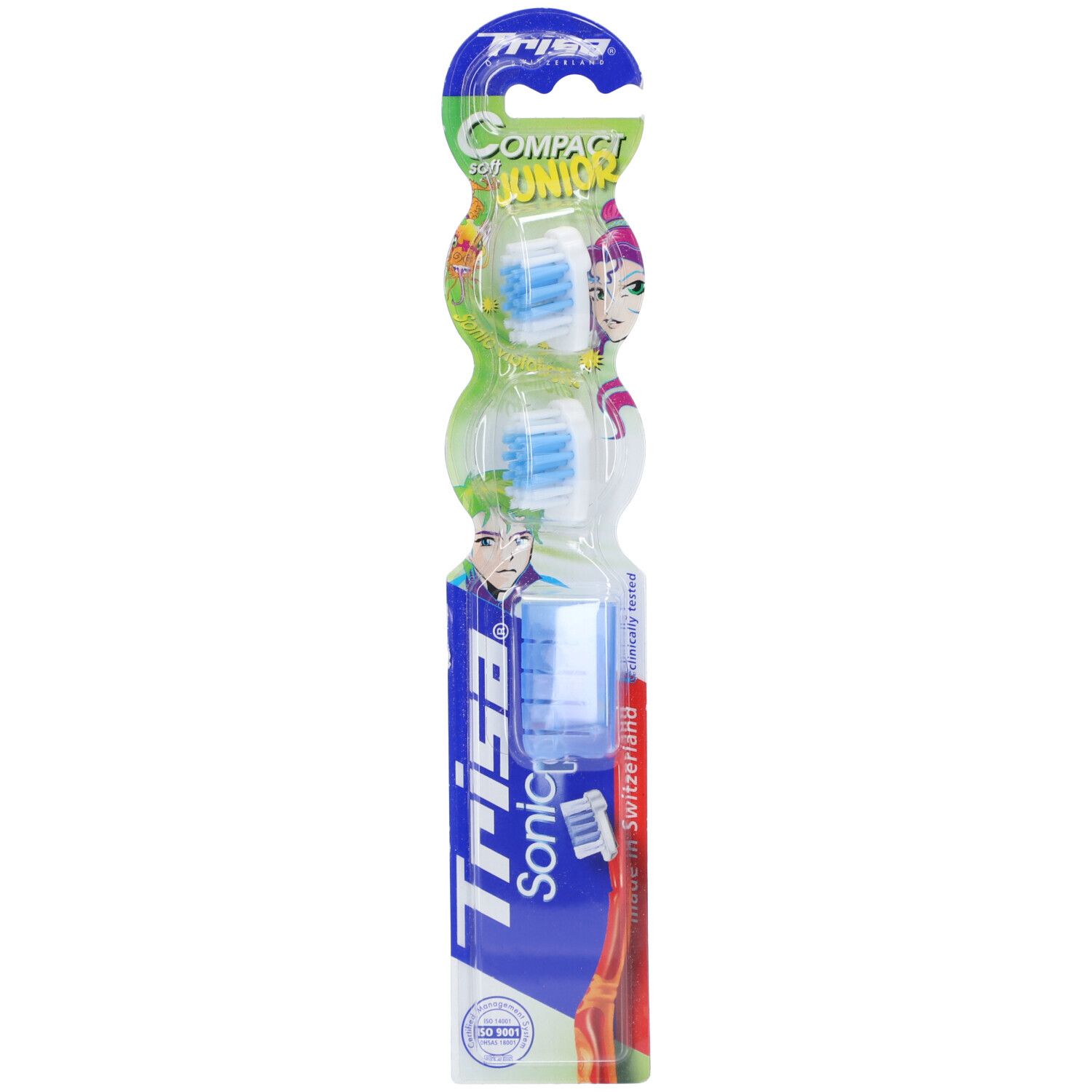 Trisa Sonicpower Junior Têtes de brosse à dents souples