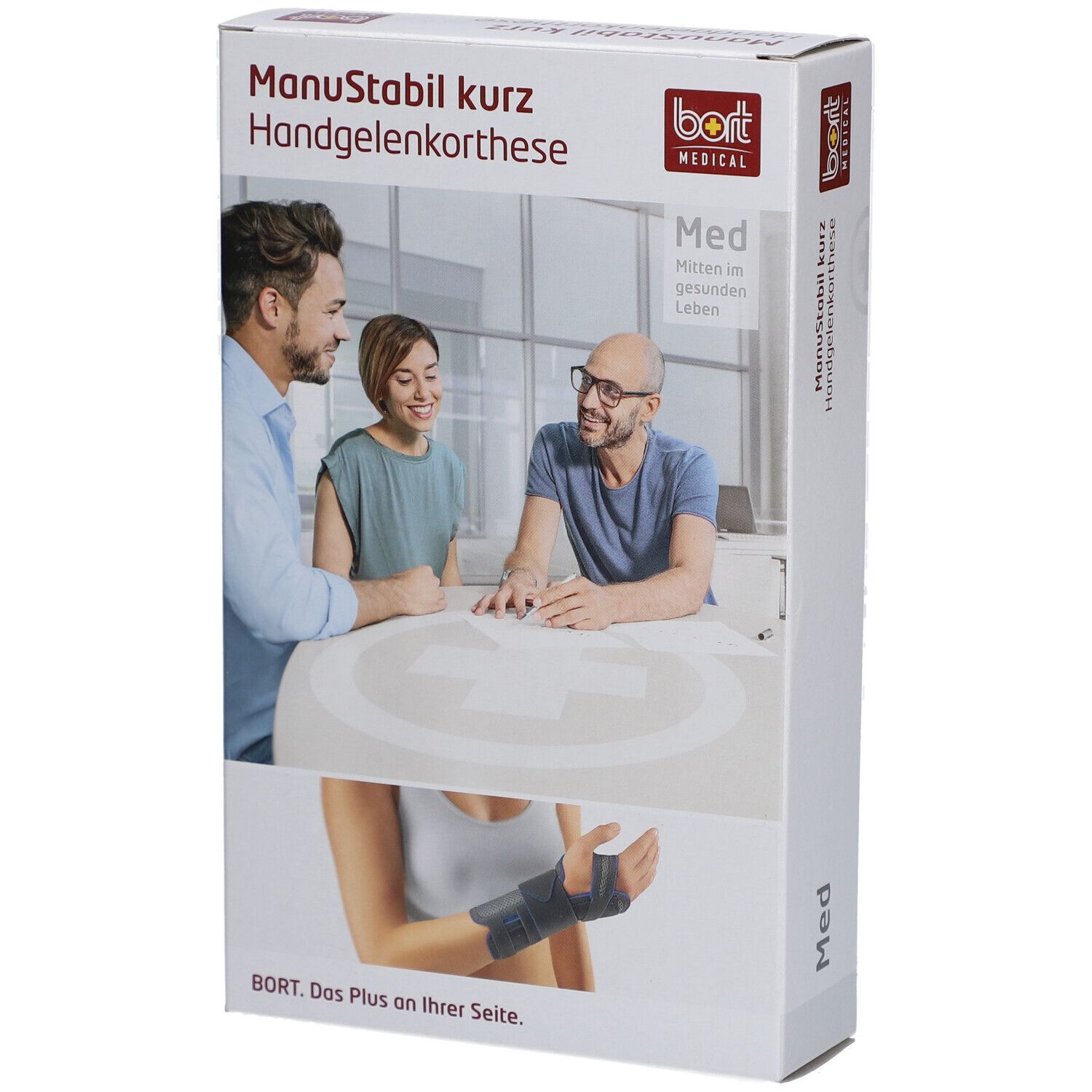 Bort ManuStabil Handgelenkbandage kurz, links, Gr. L, schwarz