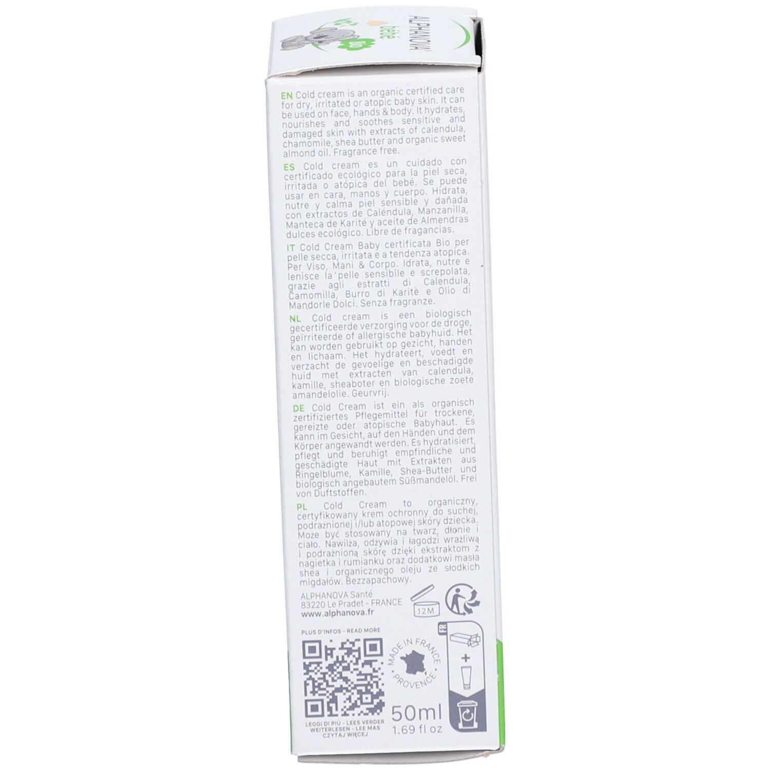 ALPHANOVA® bébé Cold Cream bio
