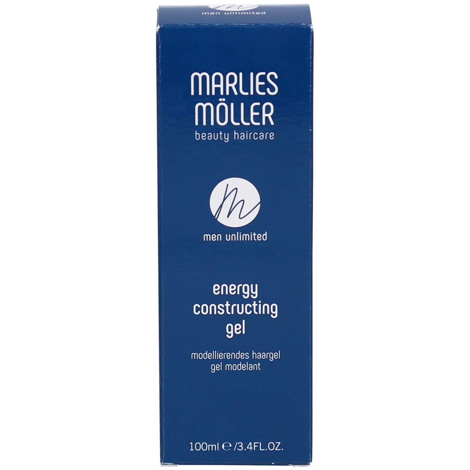 Schachtel. Marke Marlies Möller. Text: energy constructing gel, 100ml.