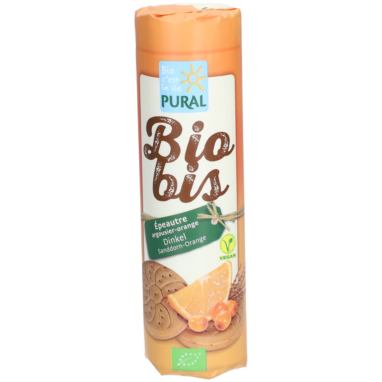 Pural BIOBIS DINKEL-DOPPELKEKSE Sanddorn-Orange