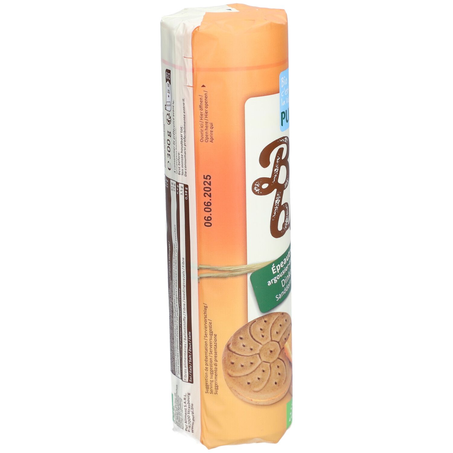 PURAL Bio Bis - Vegane Bio Dinkel-Sanddorn-Orangen-Kekse