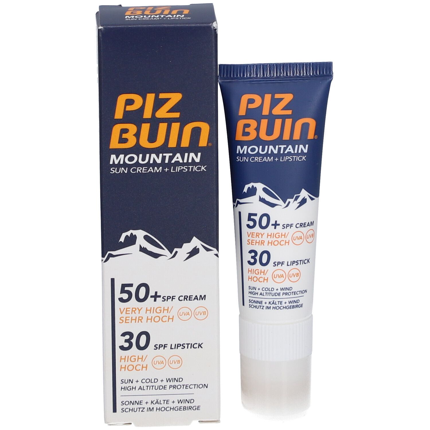 Piz Buin® MOUNTAIN Sonnenschutzcreme + Lippenstift SPF50+