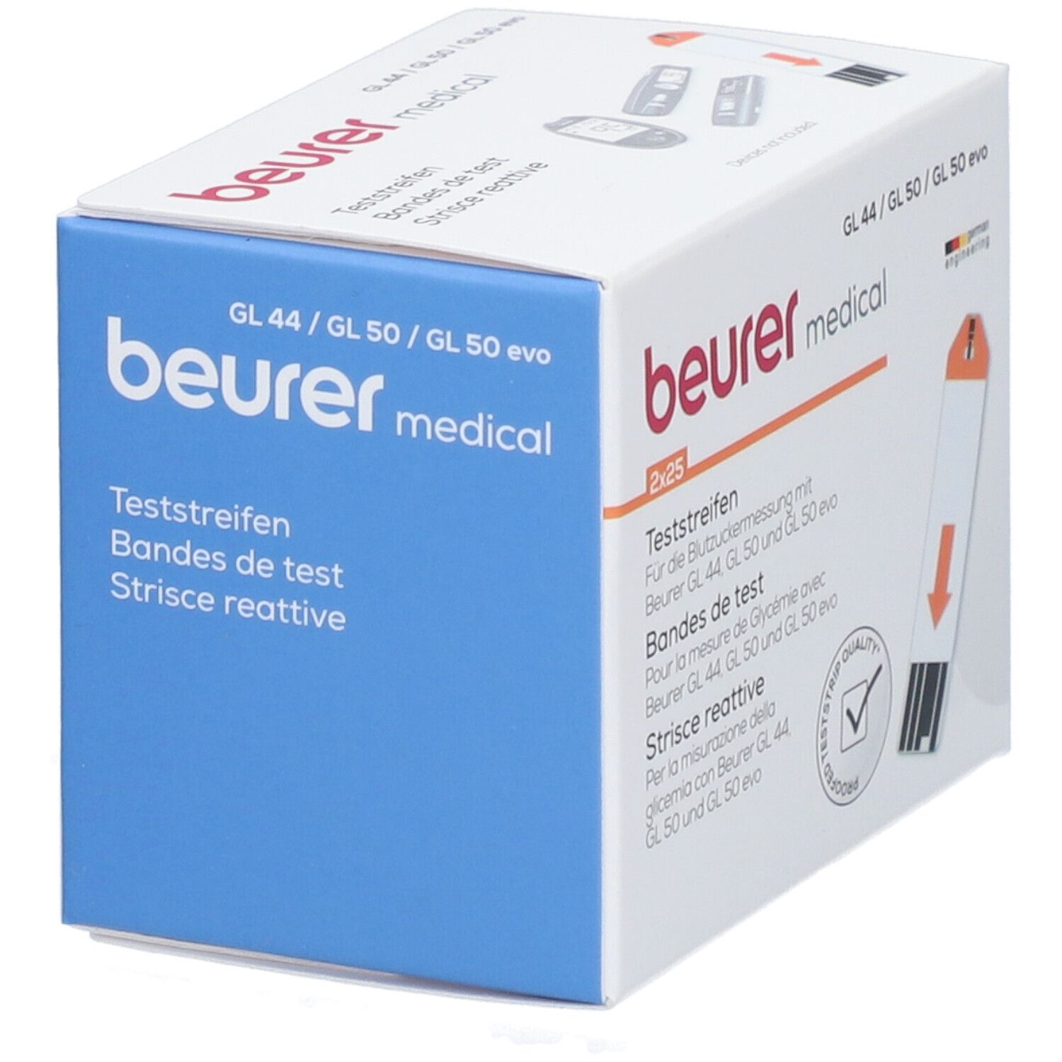 Beurer Teststreifen f Gl44+Gl50 mmol/L 2 x 25 Stk St