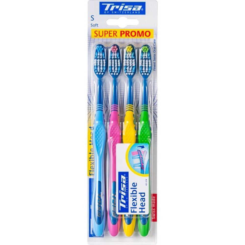 Trisa Brosses à dents souples Flexible head x 4