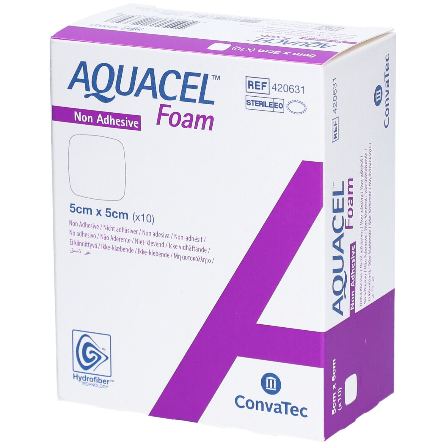 Aquacel Foam nicht-adhäsiv 5x5cm 10 Stk