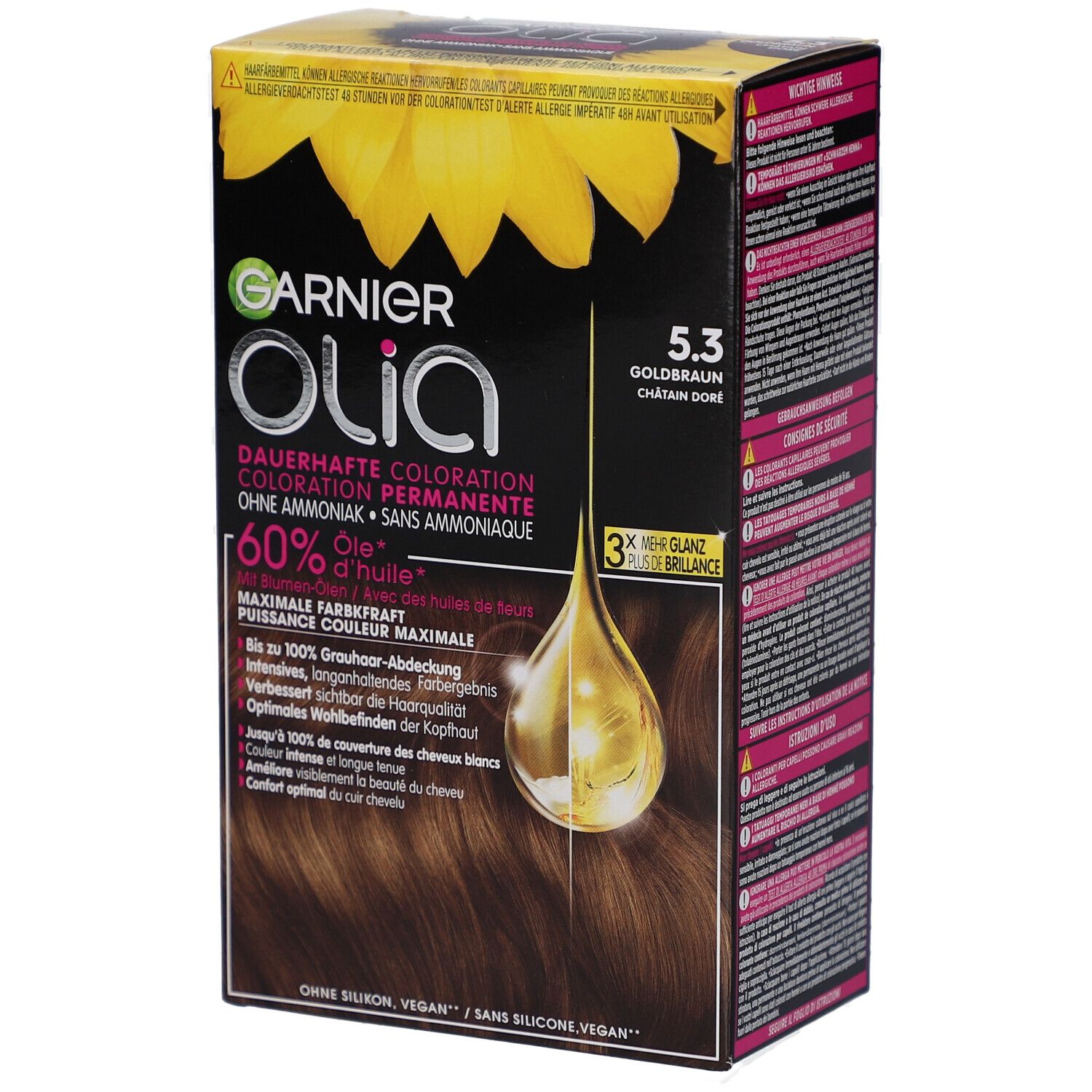 Garnier Olia Permanente Haarfarbe 5.3 Goldbraun