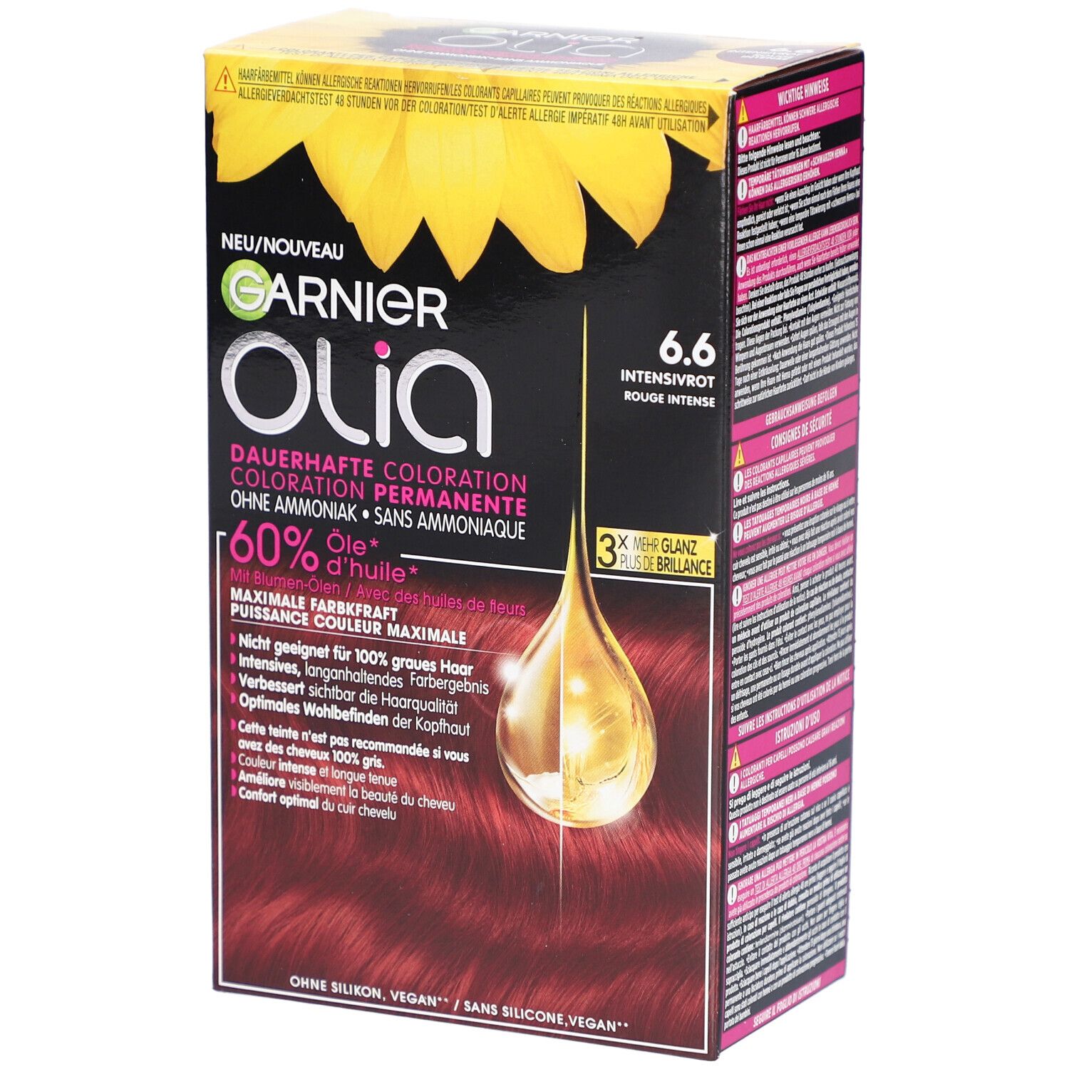 Garnier Olia Permanente Coloration 6.60 Rouge Intense