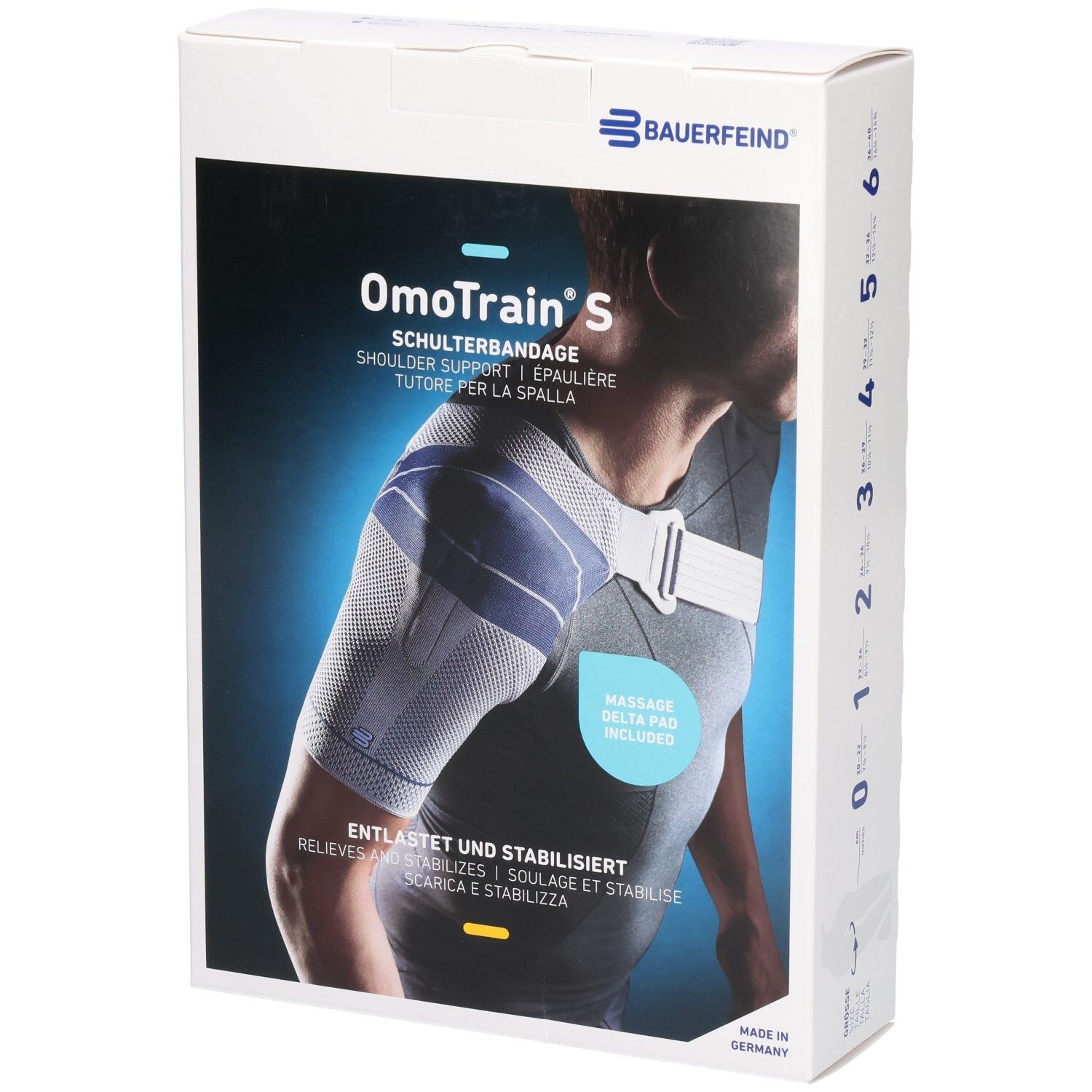 Bauerfeind OmoTrain S Schulterbandage, Größe 3