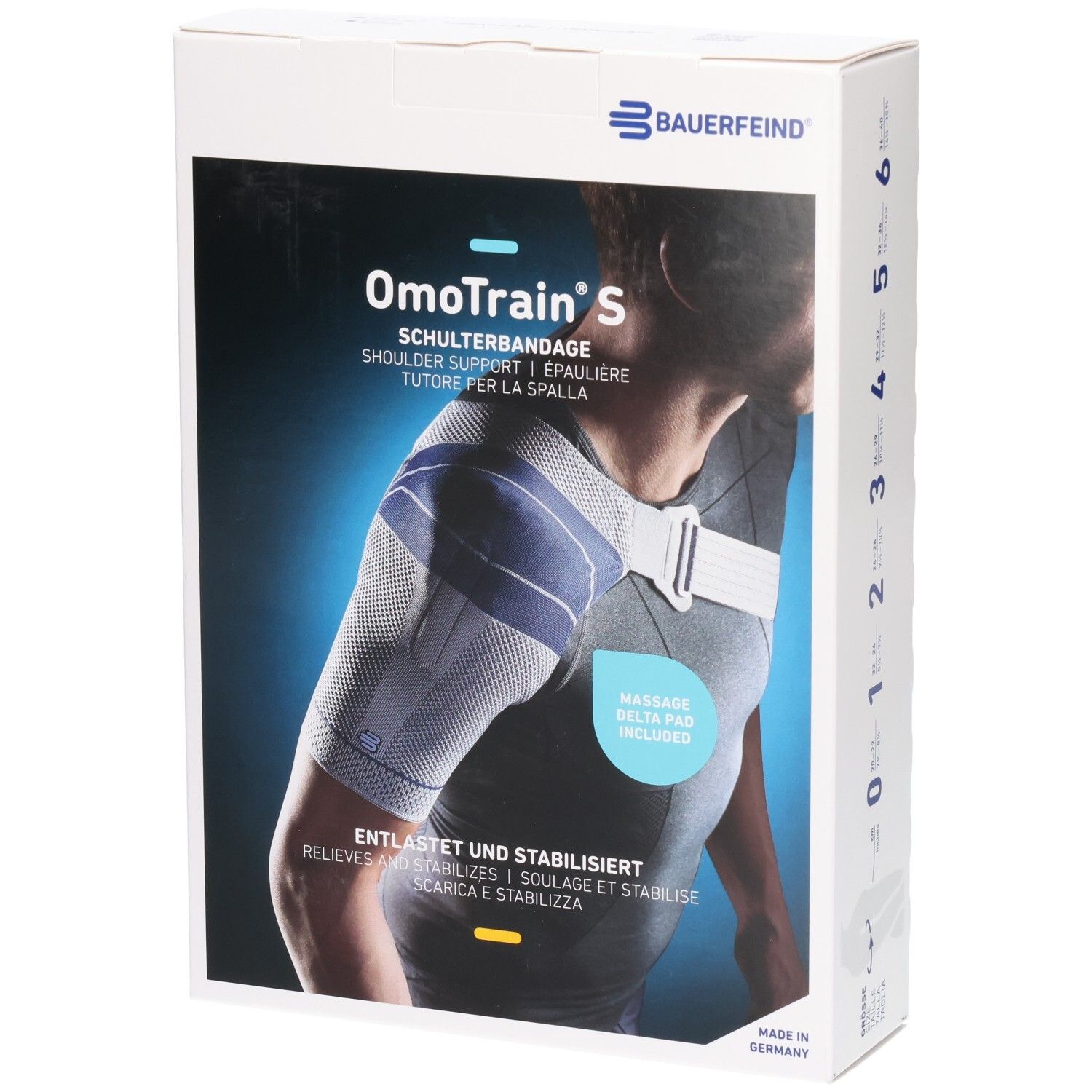 Bauerfeind OmoTrain S Schulterbandage, Größe 5