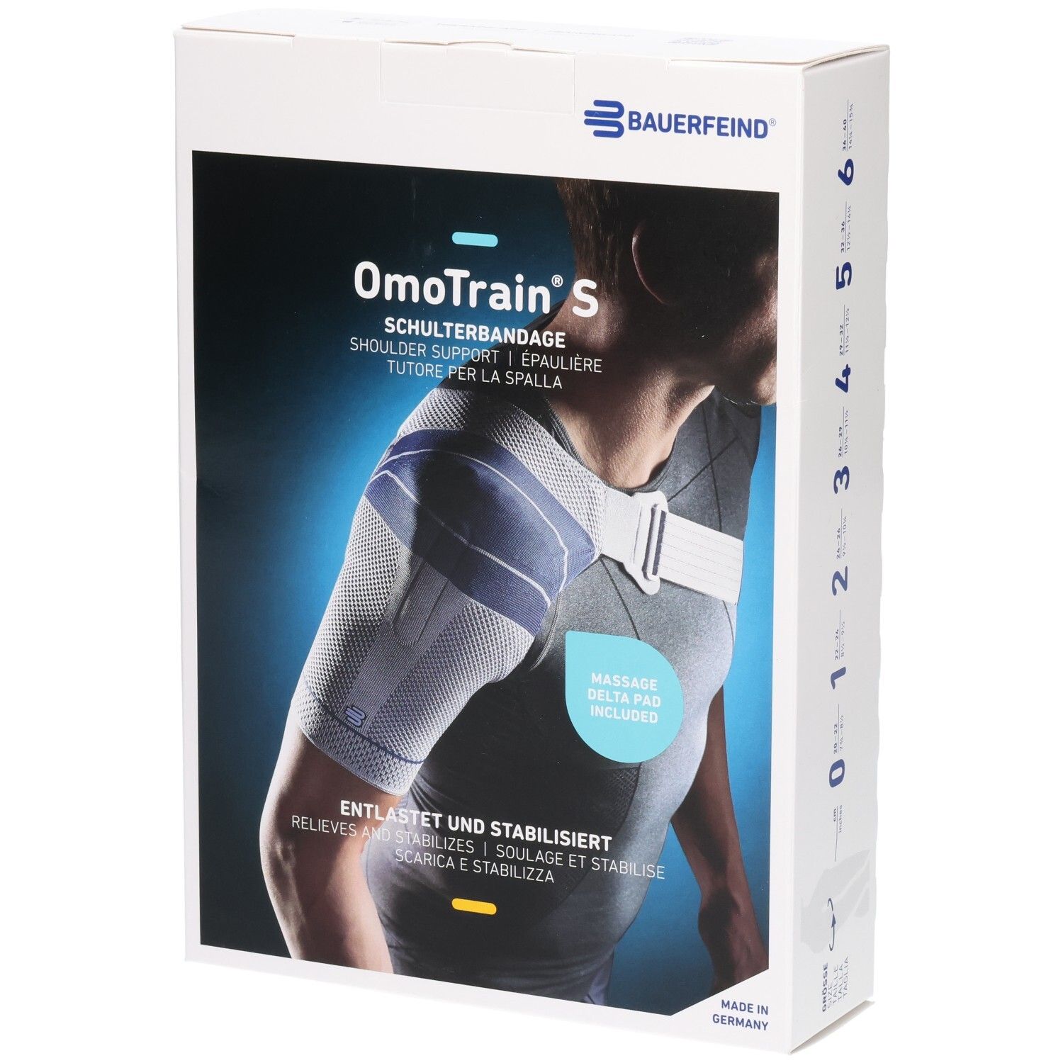 Bauerfeind OmoTrain S Schulterorthese Größe 3 26–29 cm