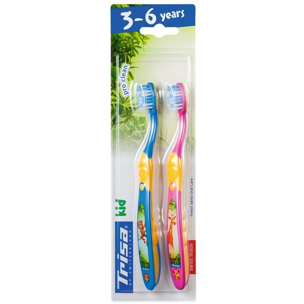 Trisa brosses à dents pour enfant 3-6 ans duo