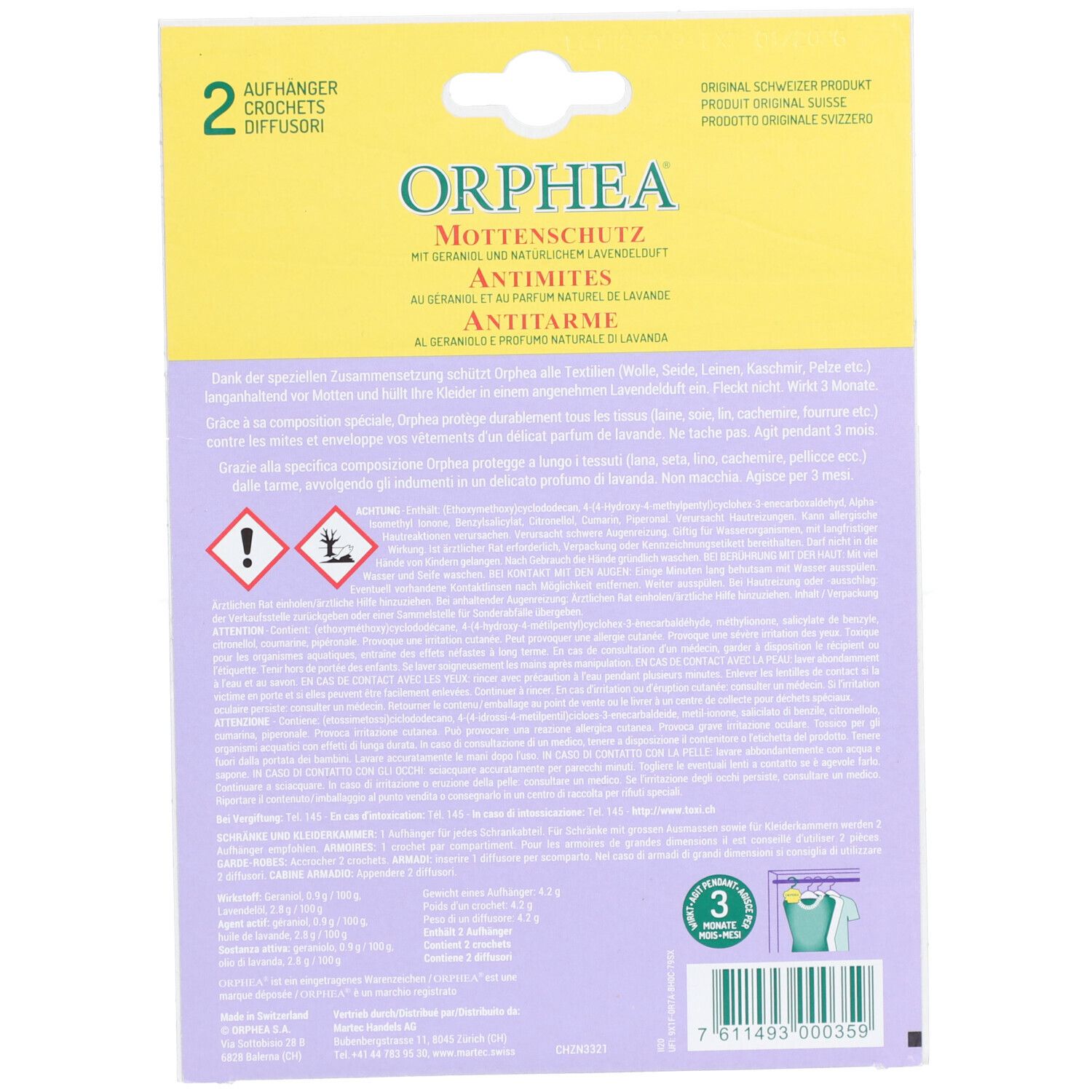 ORPHEA Antimites pour Grandes armoires à la lavande 2 pc(s) Autre view 2
