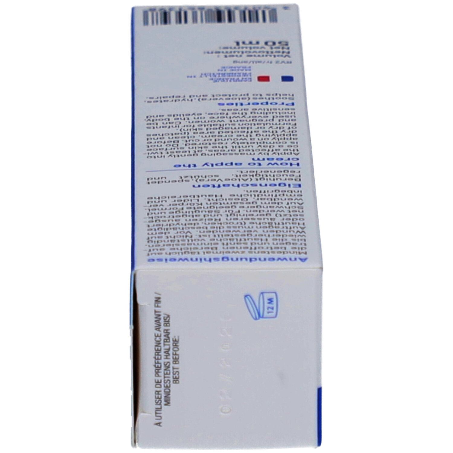 Schachtel Porphyral HSP Derm. Text mit Produktinformationen, Haltbarkeitsdatum und Logo.