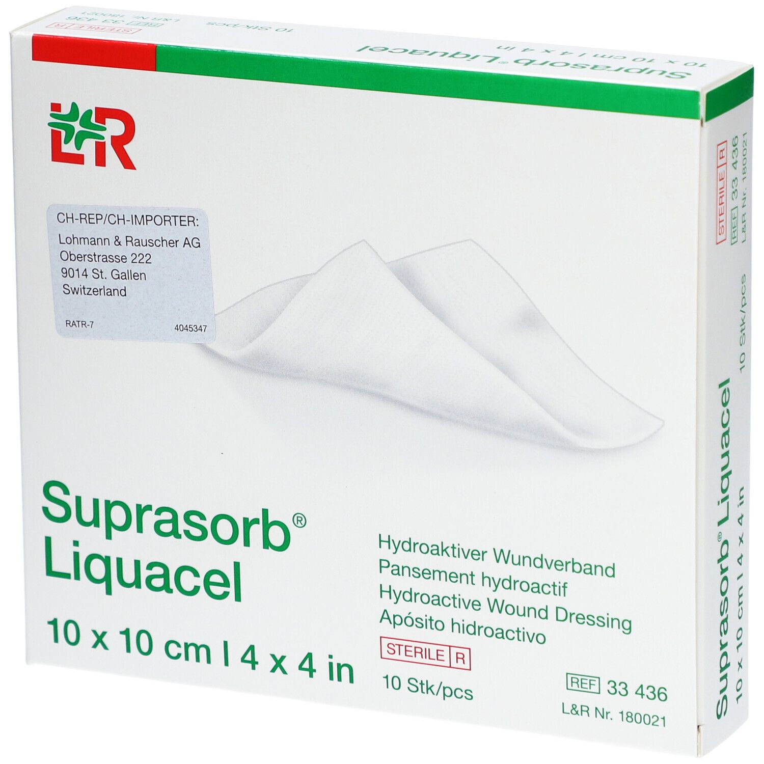 L&R Suprasorb Liquacel 10 x 10cm