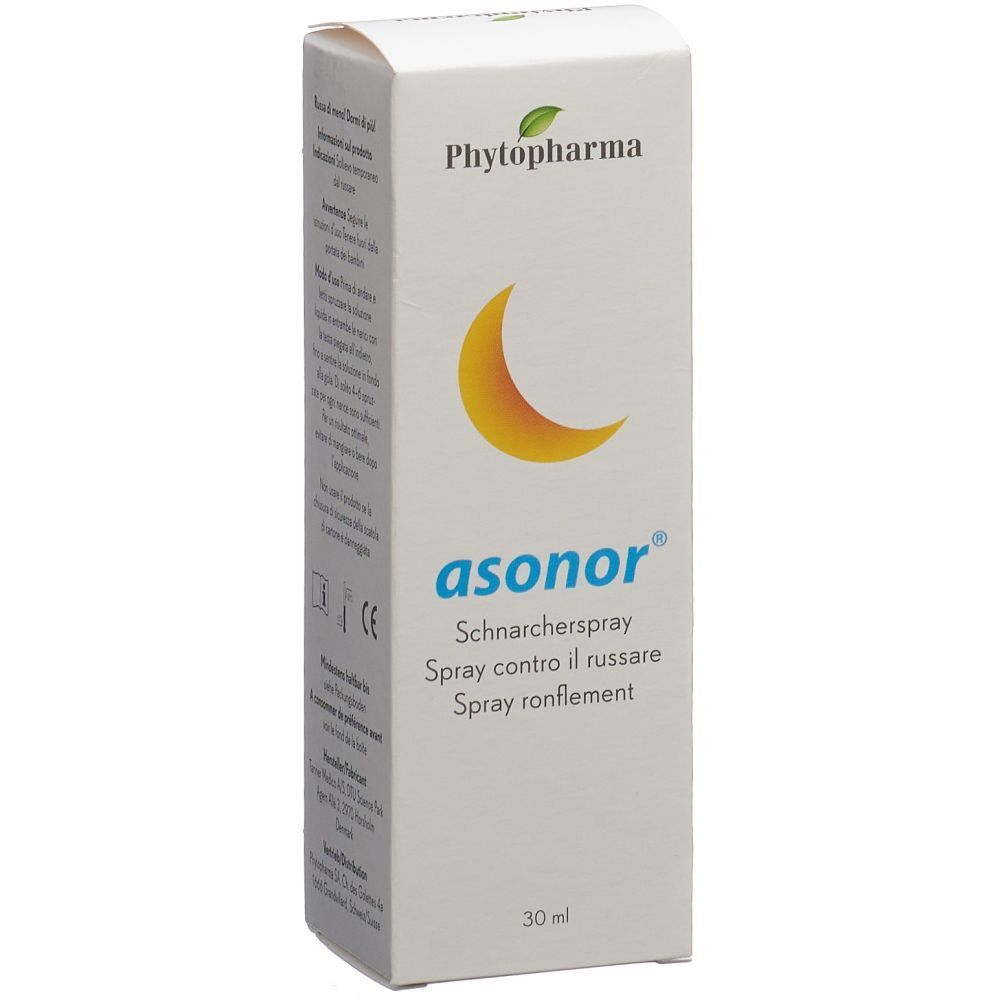 Weißer Karton mit Produktnamen und Mond-Logo. Text in Deutsch, Italienisch und Französisch. Marke: Phytopharma.