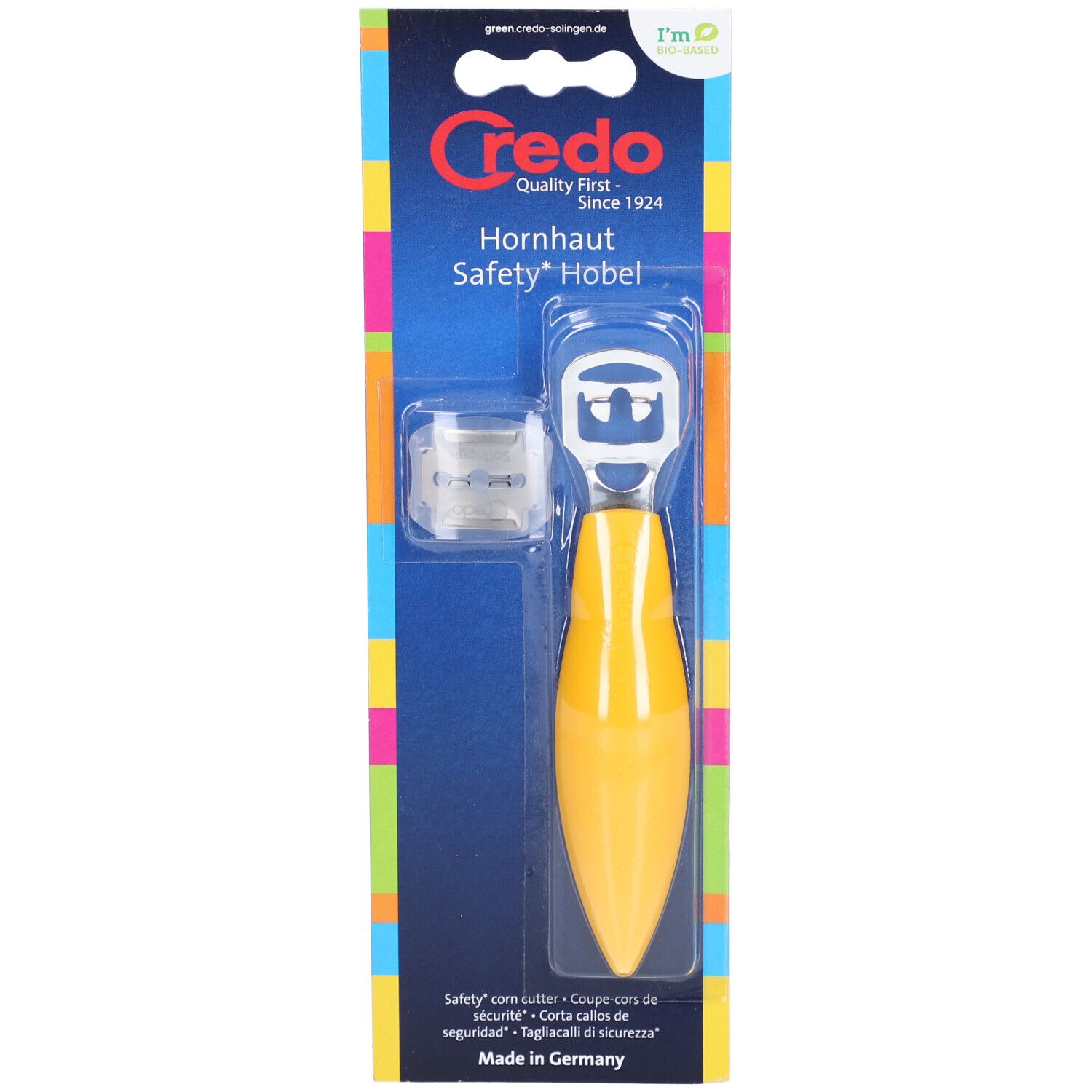 Credo Hornhaut Safety Hobel mit Clip Blist Pop Art