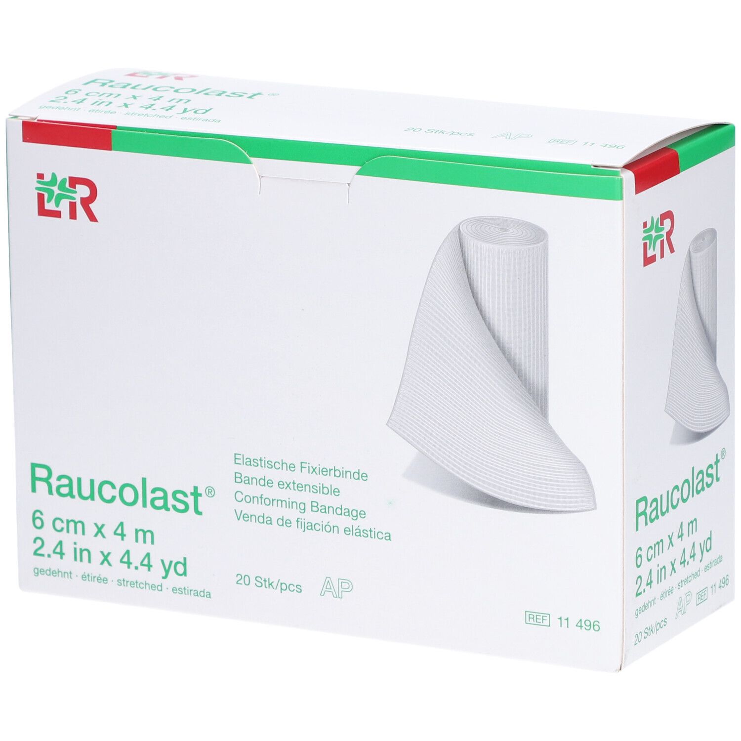 Raucolast Bande de fixation élastique 6 cm x 4 m