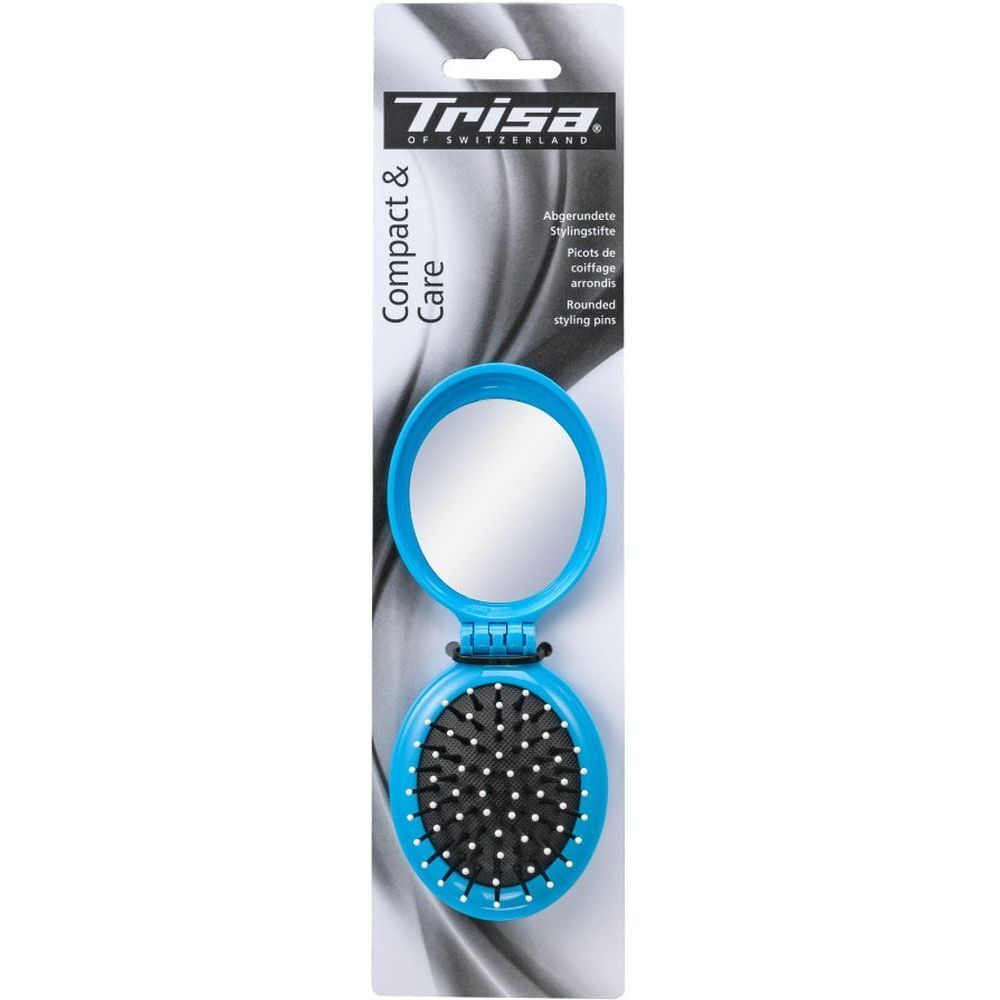 Trisa Basic Brosse à cheveux pliable et son miroir