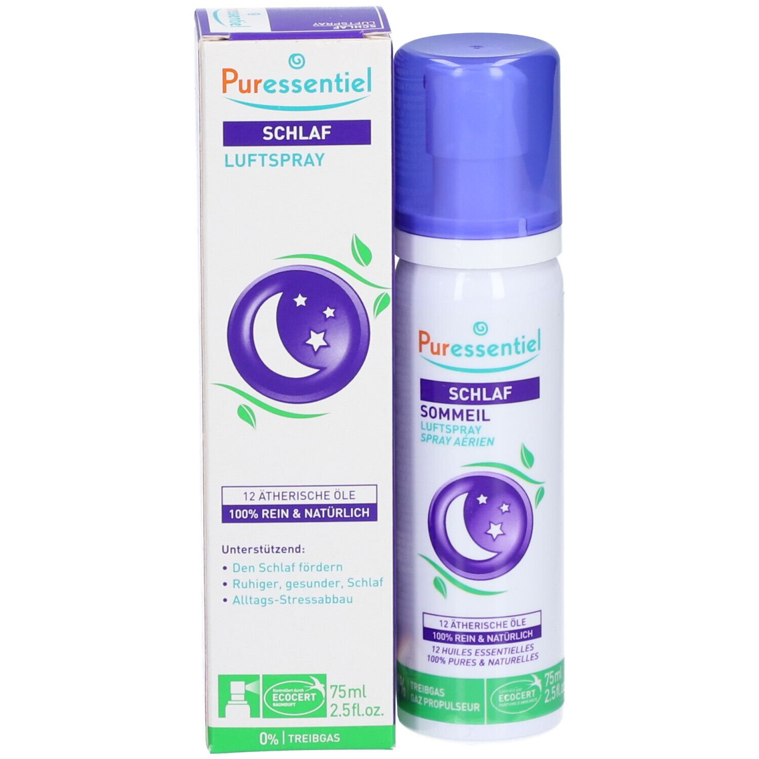 Puressentiel Luftspray Schlaf Entspannung mit 12 ätherischen Ölen 75 ml