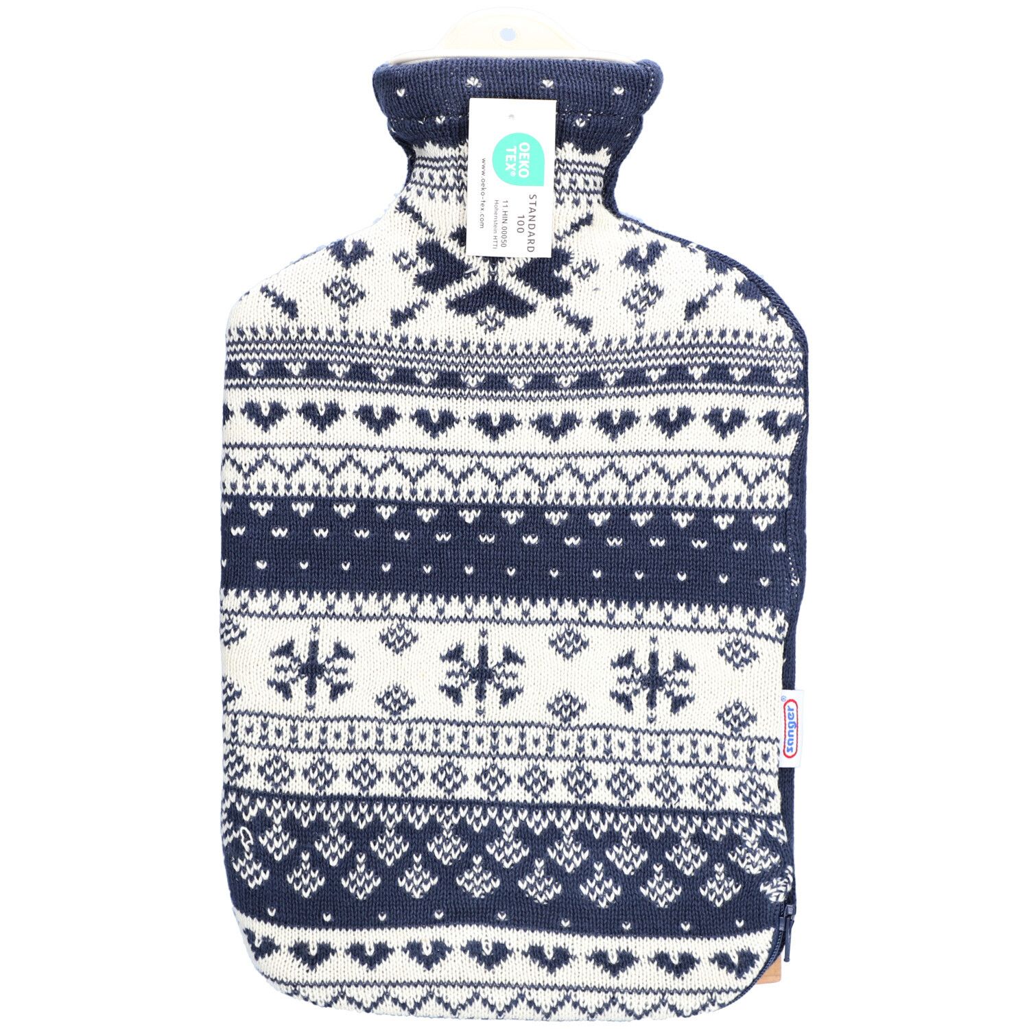 Sänger Bouillotte 2L housse tricotée bleu norvégien