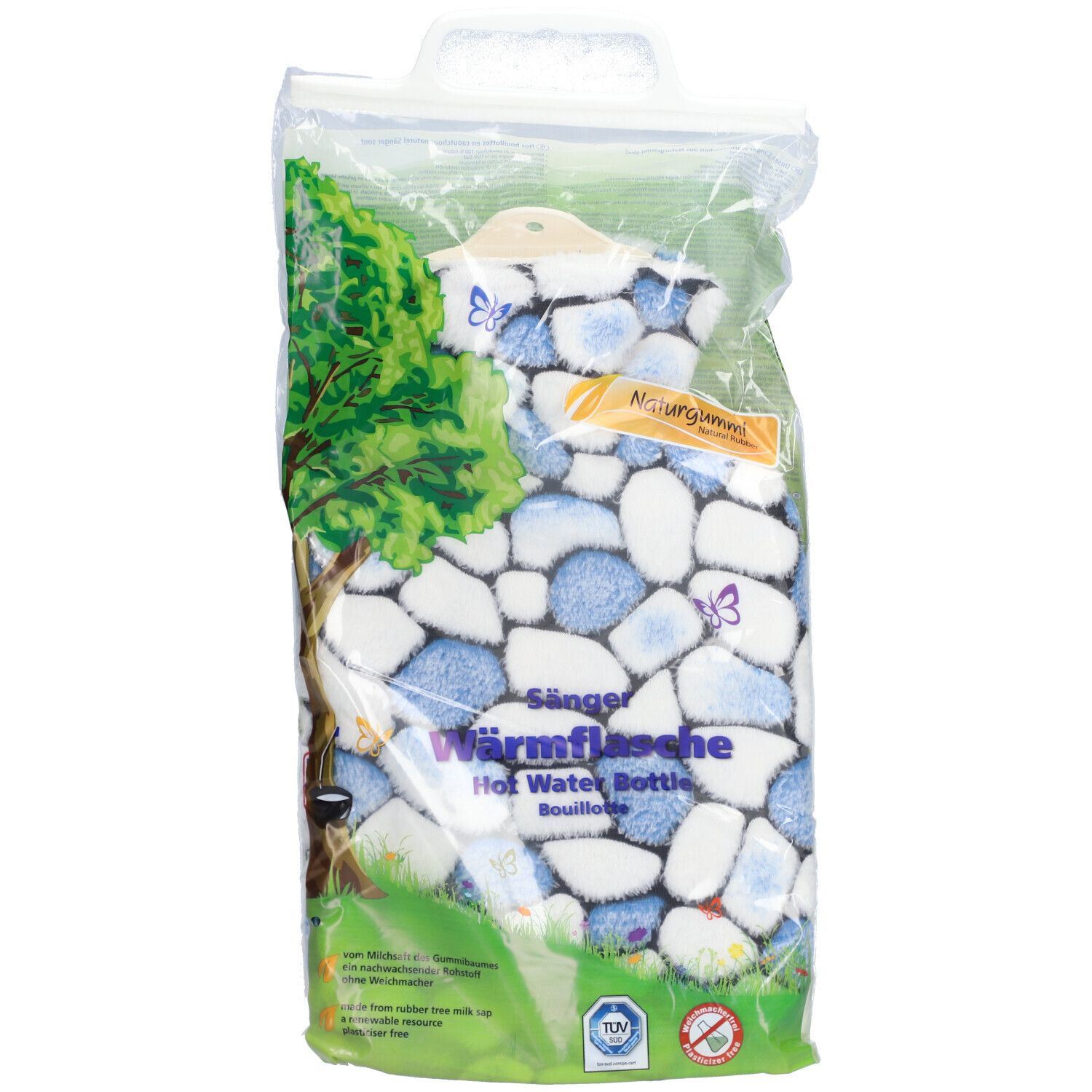 Sänger Bouillotte 2L Housse peluche galet