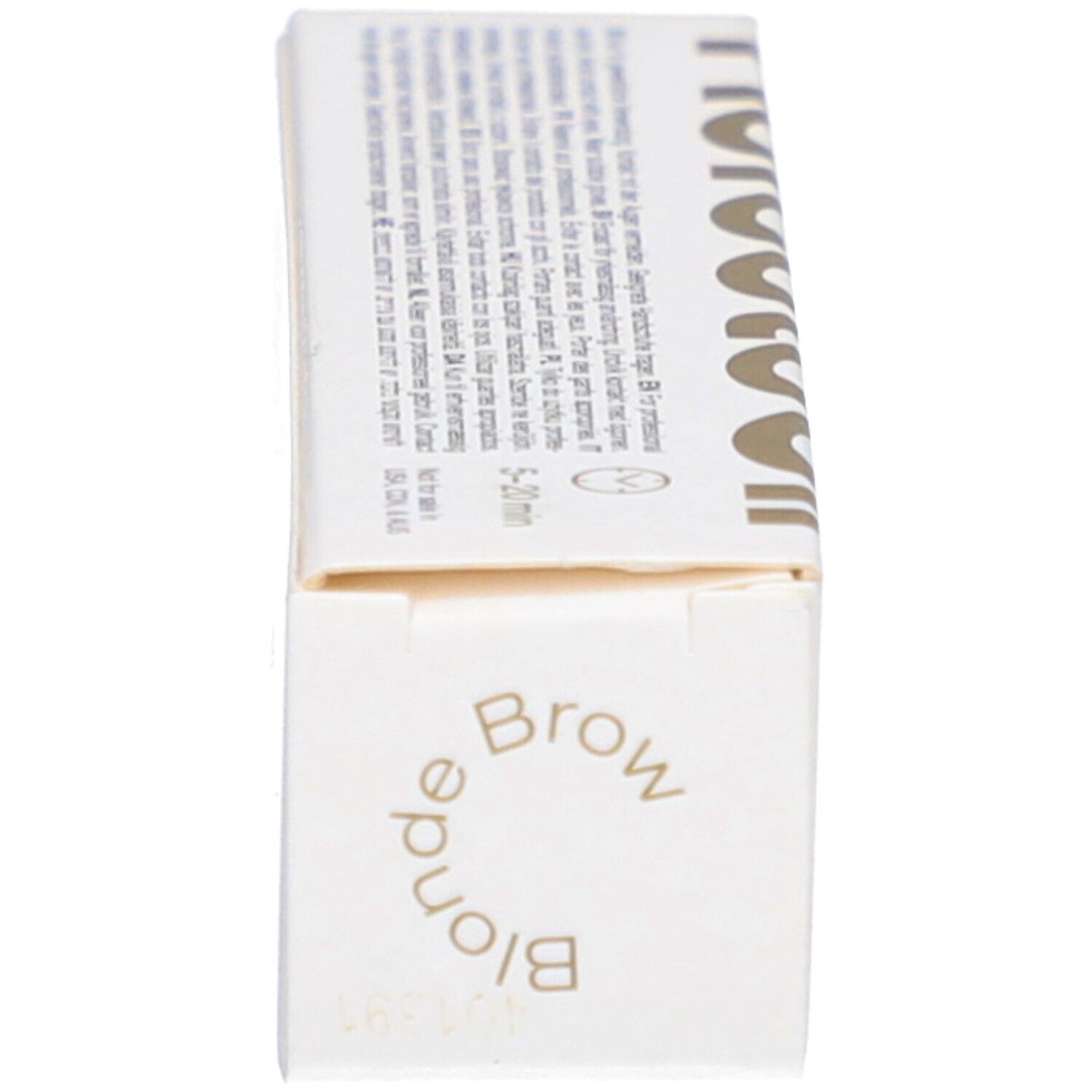 Schachtel, Seitenansicht. Blonde Brow. 5-20 Minuten Einwirkzeit.