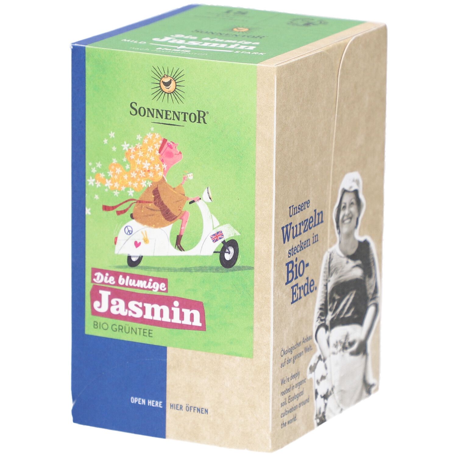 Sonnentor Grüner Tee mit Jasmin bio - Zart blumiger chinesischer Tee
