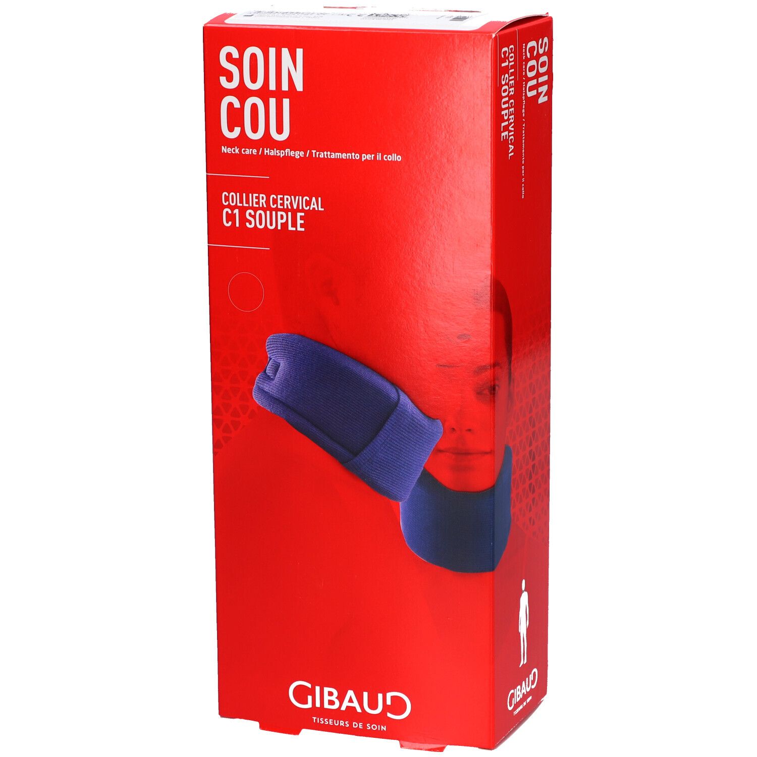 Gibaud support cervical C1 7.5cm Gr2 35-40cm souple